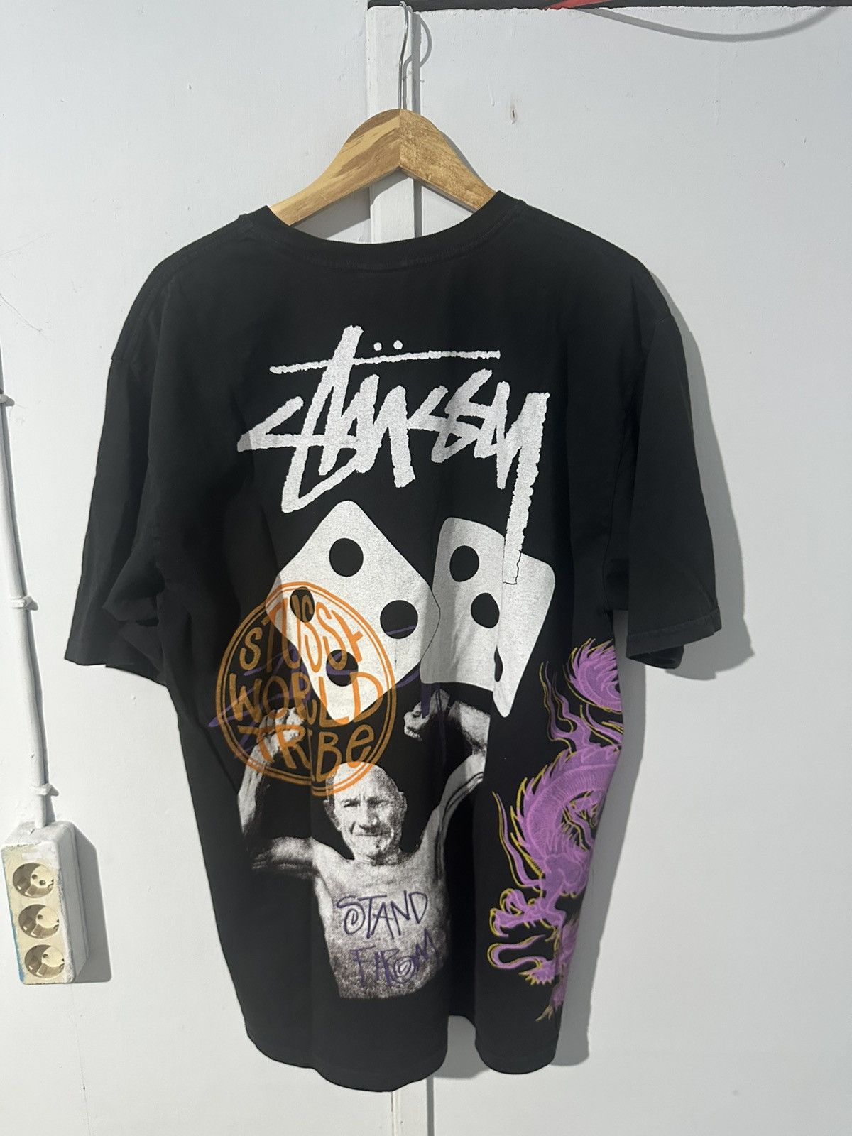Stussy STUSSY STRIKE PIGMENT DYED BLACK TSHIRT Size US L / EU 52-54 / 3 - 5 Thumbnail