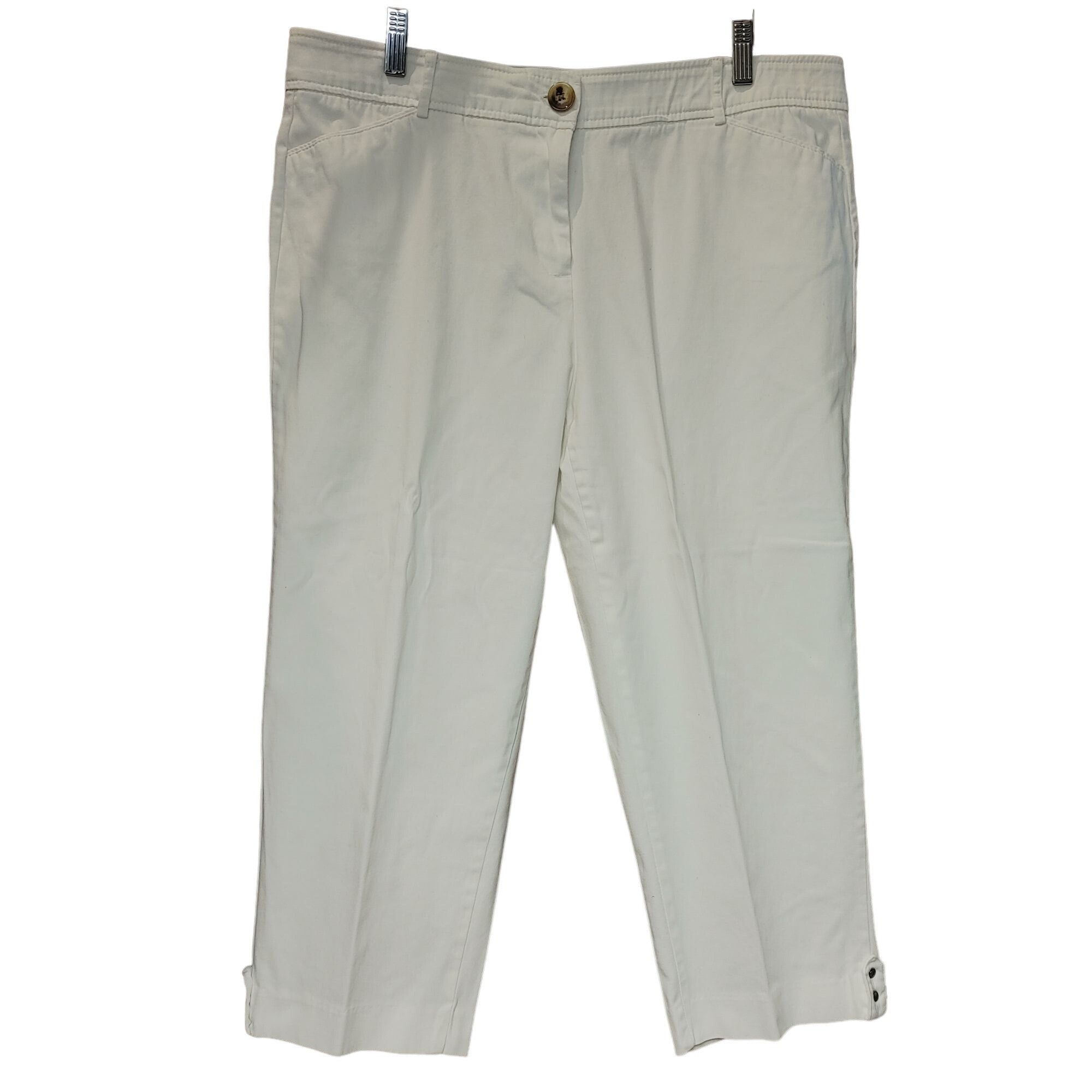 Other Counterparts Women's White Capri Knee Length Jeans 14 Size 36" / US 14 / IT 50 - 1 Thumbnail