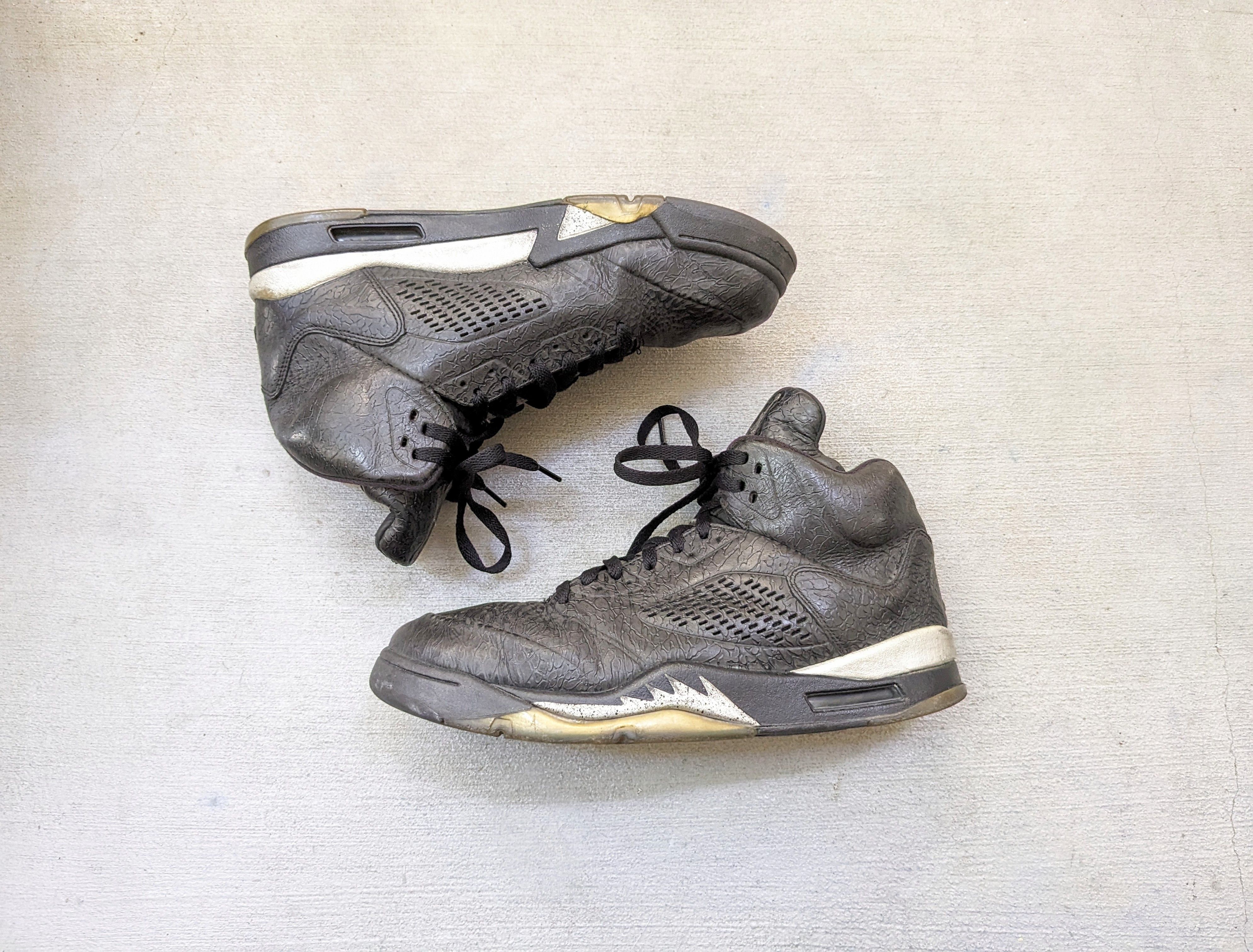 image of Jordan Nike Air Jordan 3Lab5 Elephant Print Size 12 599581-003 Shoes in Black Silver, Men's