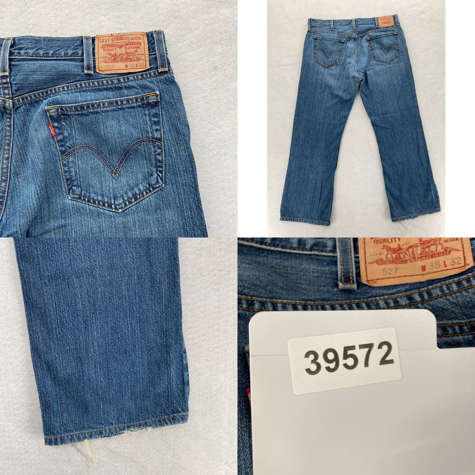 Levi's Levi's 527 Jeans Mens 38x32 Low Rise Bootcut Medium Wash Blue Denim Grunge Y2K Size US 38 / EU 54 - 9 Thumbnail