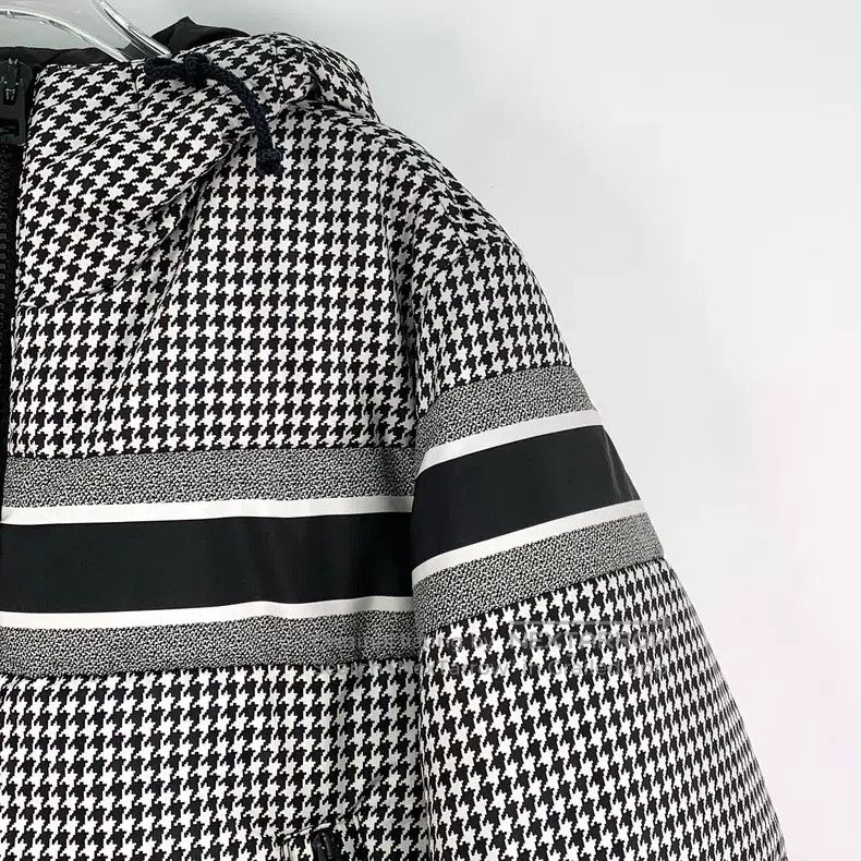 Dior Dior Black and white color-blocked checkered hooded zipper Size M / US 6-8 / IT 42-44 - 3 Thumbnail