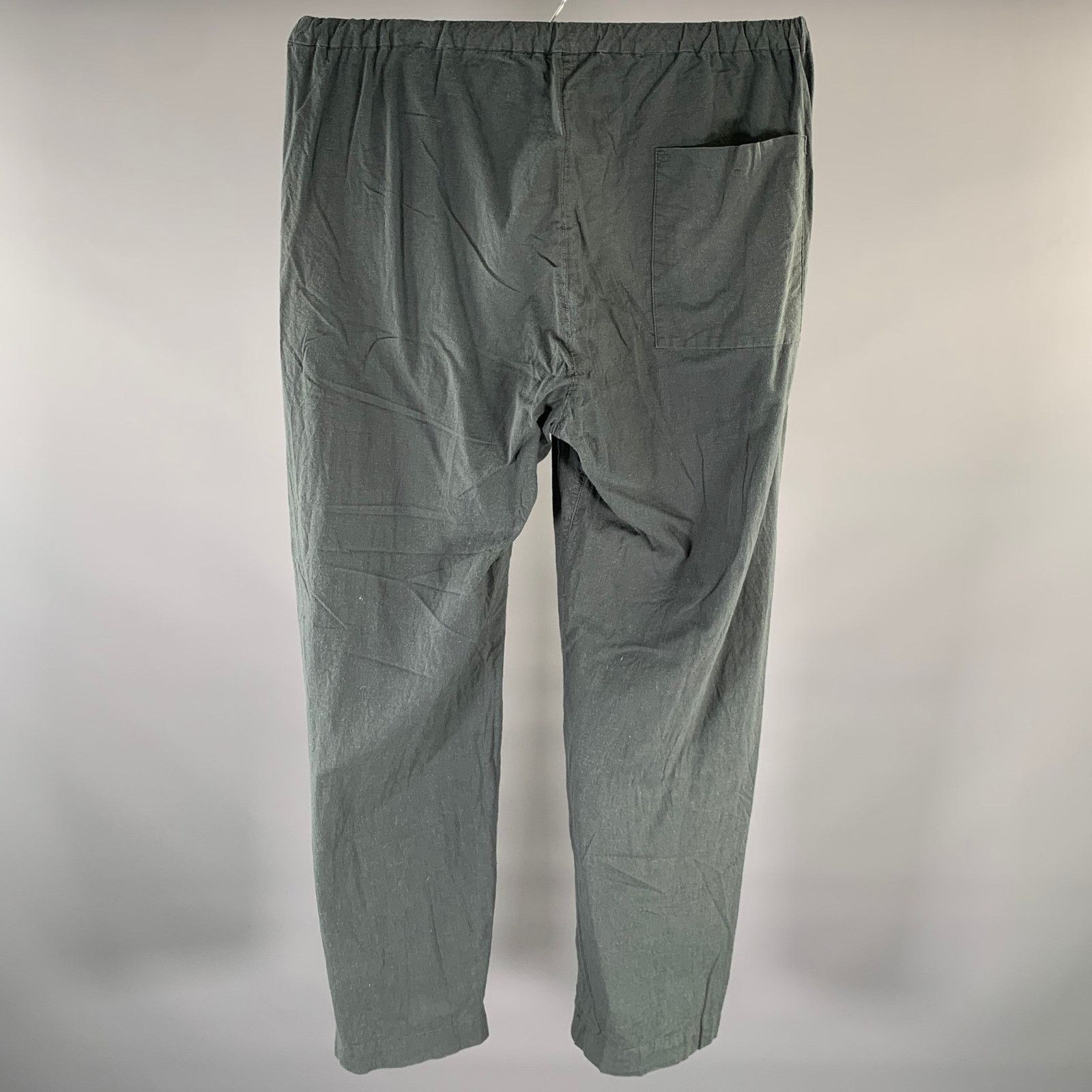 Phlannel PHLANNEL Size 32 Grey Cotton Alpaca Drawstring Casual Pants Size US 32 / EU 48 - 2 Thumbnail