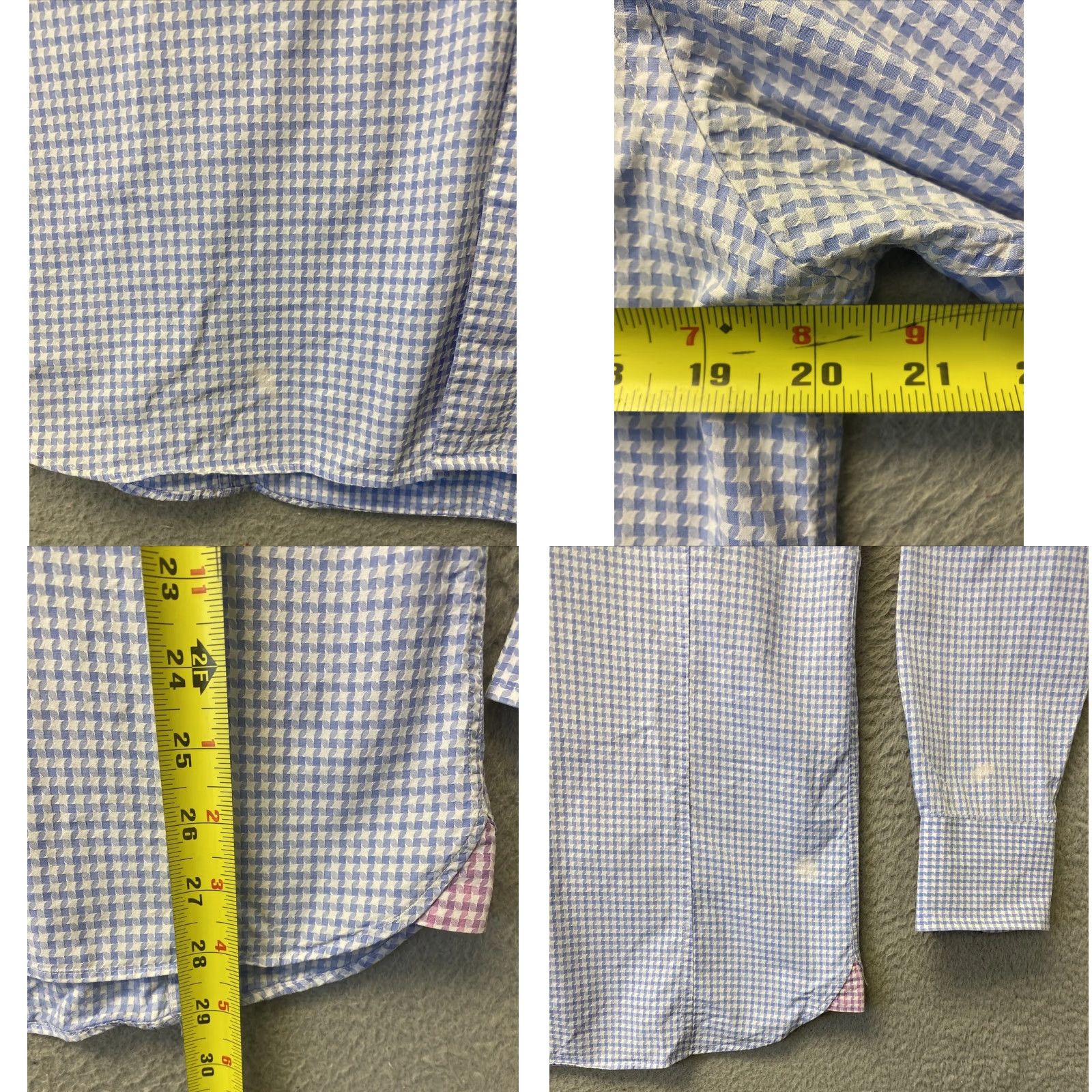Vintage Coton Doux Shirt Mens M Button Up Work Long Sleeve Career Blue Pink / 108-6 Size US M / EU 48-50 / 2 - 8 Thumbnail