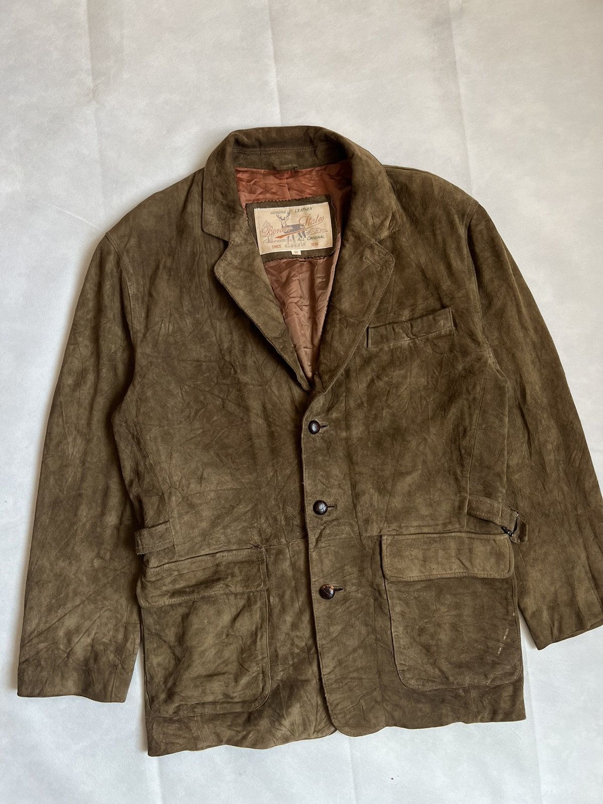 Genuine Leather Border State Suede Genuine Leather Brown Jacket Size US M / EU 48-50 / 2 - 9 Thumbnail