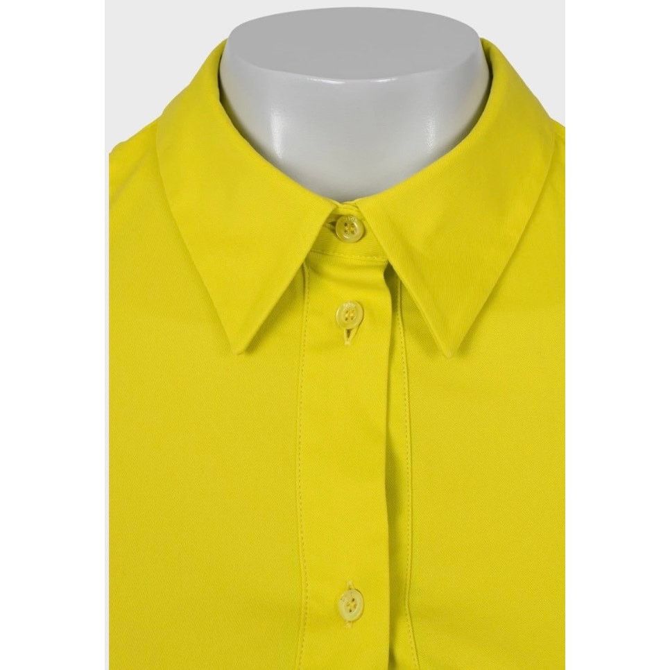 Christian Dior Monsieur Christian Dior Yellow Cotton Fitted Shirt Dress IT 42/M Size M / US 6-8 / IT 42-44 - 4 Thumbnail