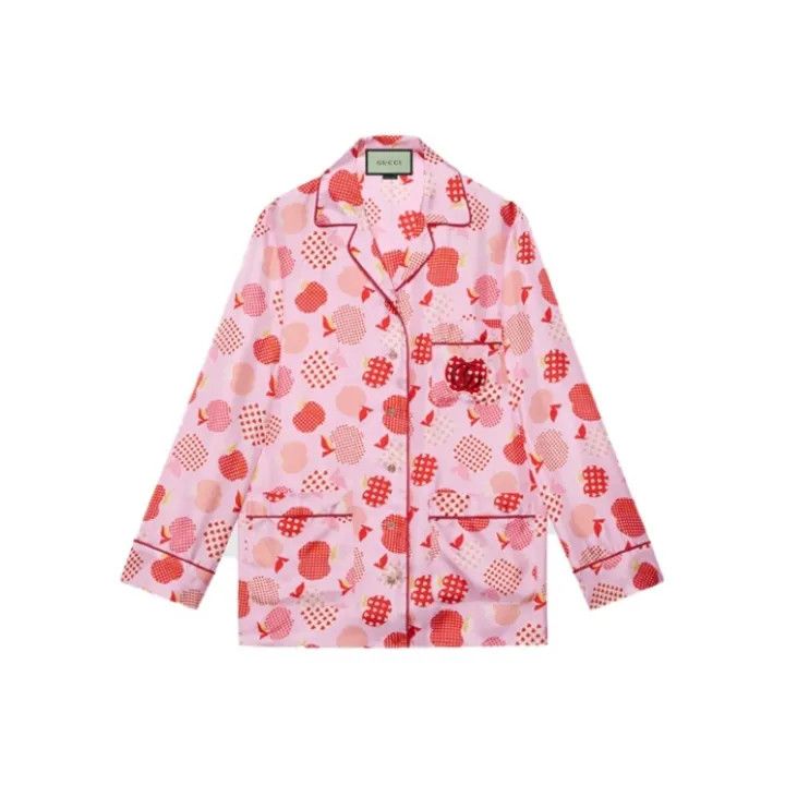 Gucci Heart Apple Pattern Long Sleeve Shirt