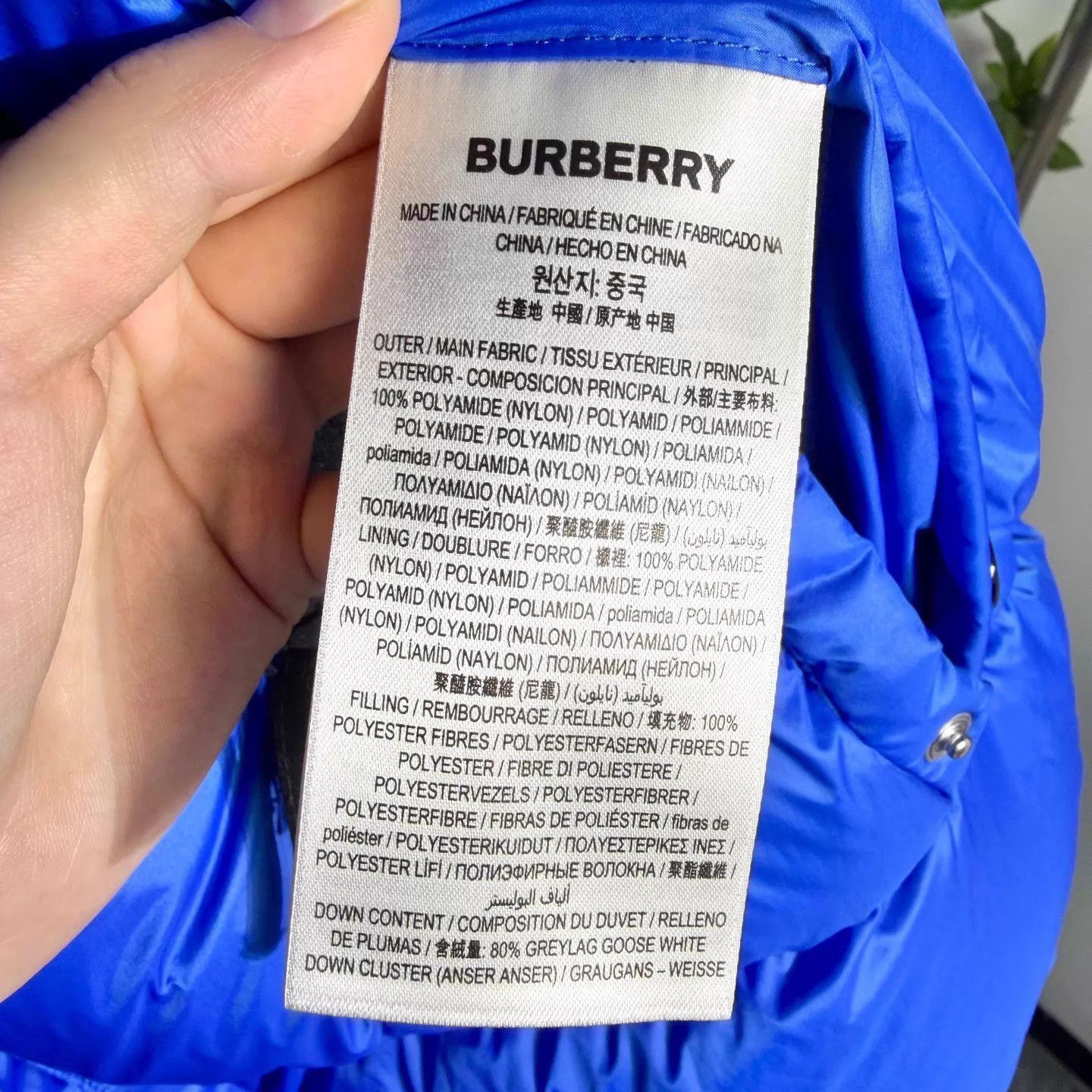 Burberry Blue Hooded Puffer Jacket XXL Size US XXL / EU 58 / 5 - 4 Thumbnail
