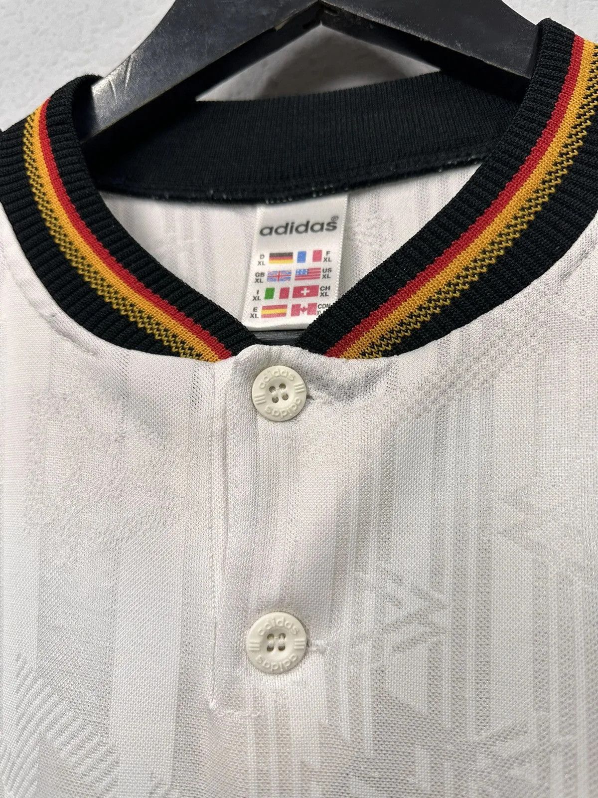 Adidas Wow😻Adidas Vintage Jersey Germany 90s Soccer Home T-Shirt Size US XL / EU 56 / 4 - 6 Thumbnail