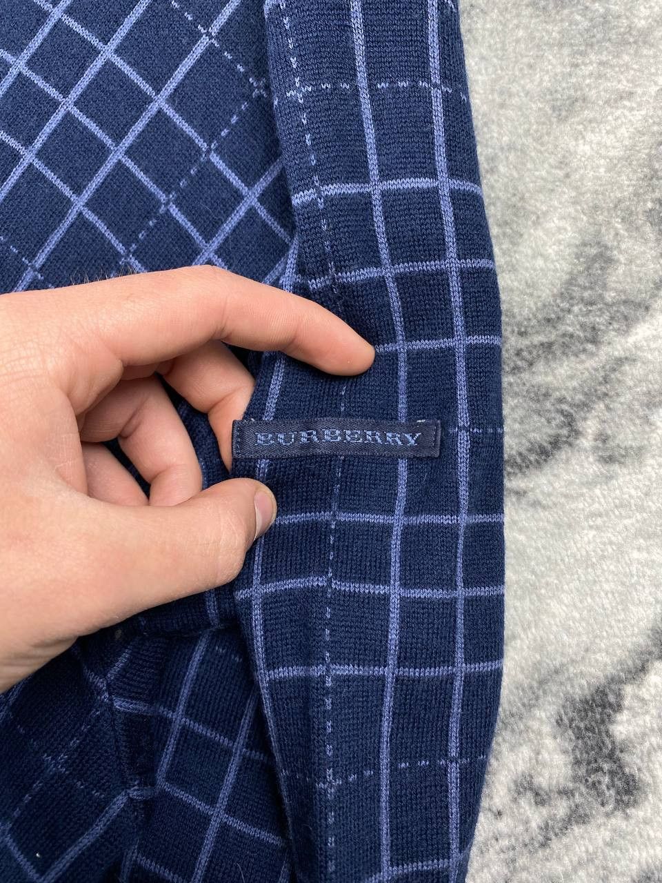 Burberry Burberry Golf Knit Wool Sweater Men Size XL Blue Size US XL / EU 56 / 4 - 4 Thumbnail