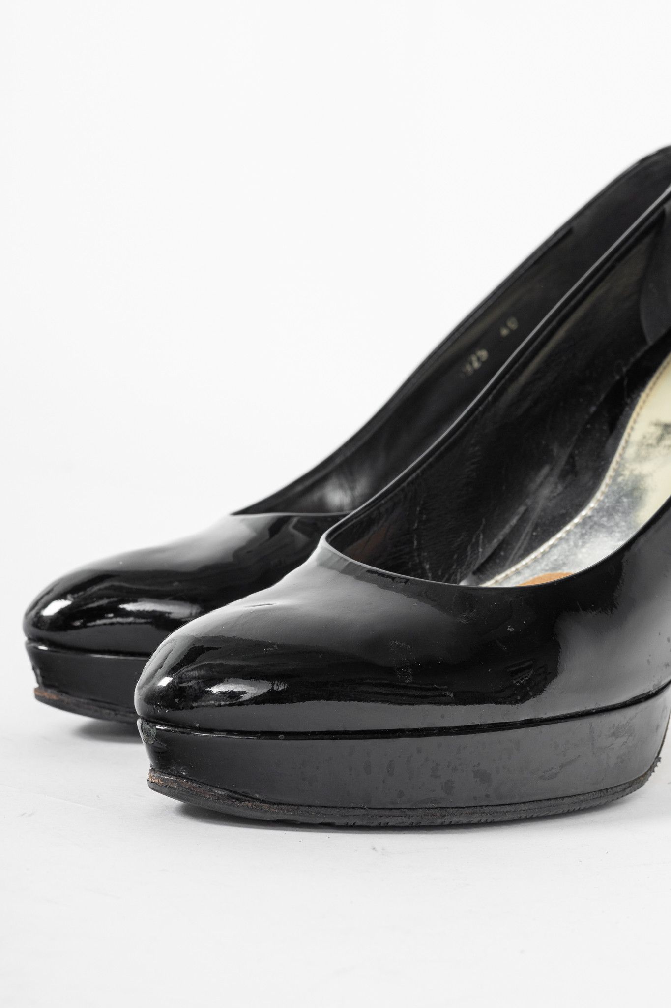 Gucci Gucci Black Patent-Leather Platform Pumps Size US 9.5 / IT 39.5 - 7 Thumbnail