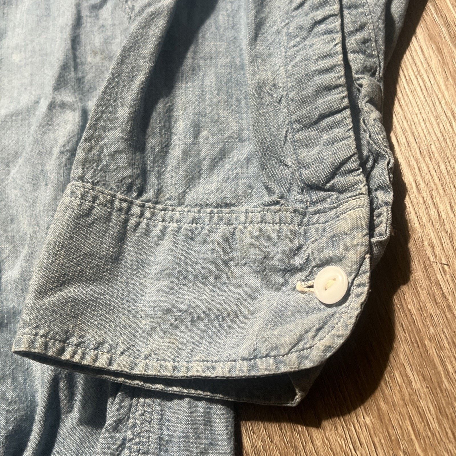 JCPenney Vintage 50s Penneys Sanforized Cotton Chambray Shirt Tall L Size US L / EU 52-54 / 3 - 5 Thumbnail
