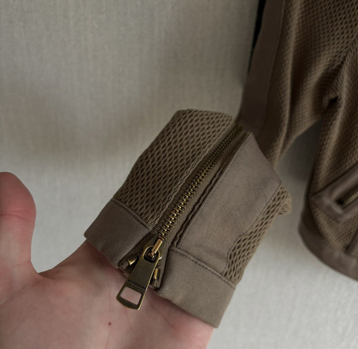 Burberry × Designer × Vintage Burberry Biker Army Mesh Bomber Jacket Size S / US 4 / IT 40 - 4 Thumbnail