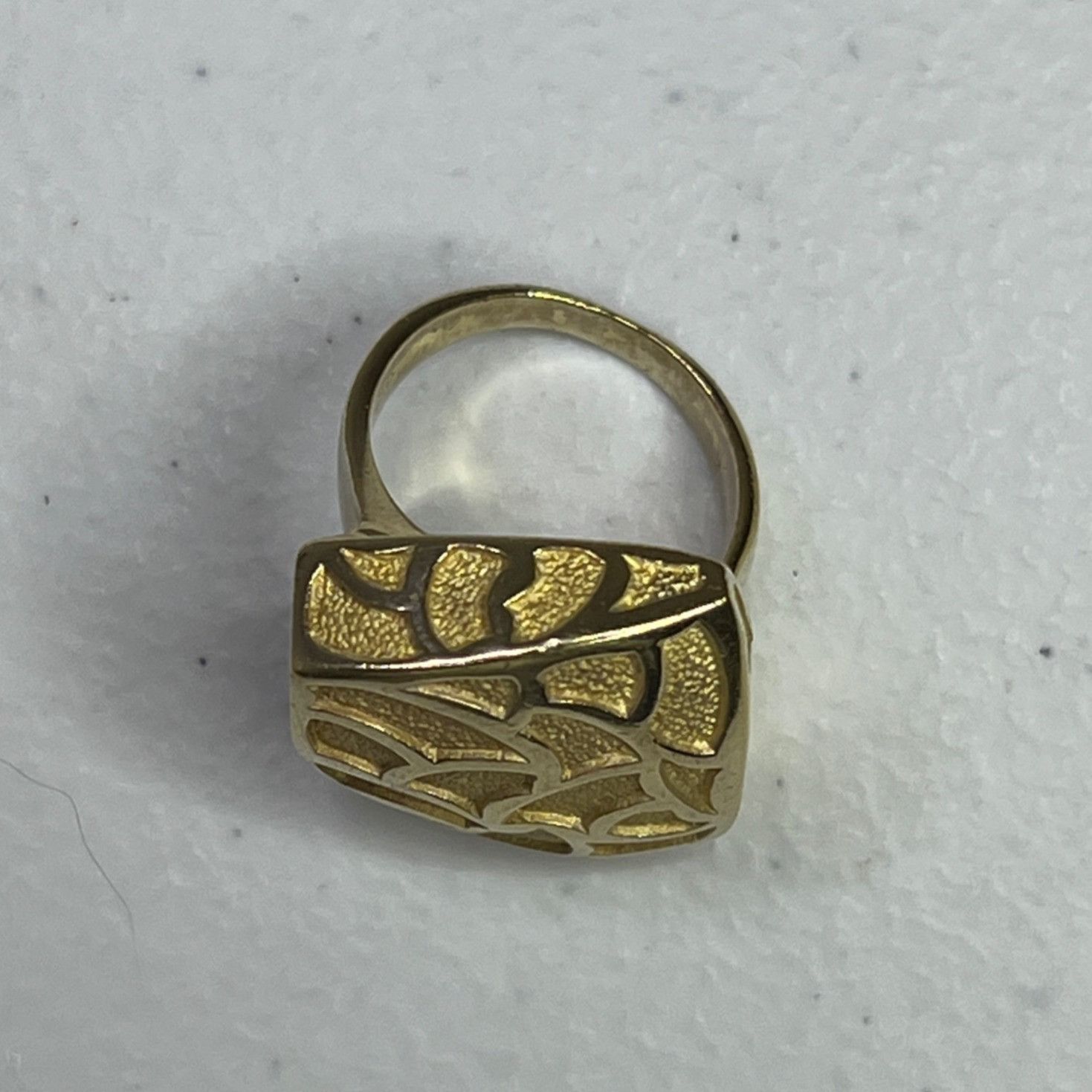 Designer Silver Vermeil Statement Ring Size 6 1/4 925 Italy Bold Mode Size ONE SIZE - 9 Thumbnail