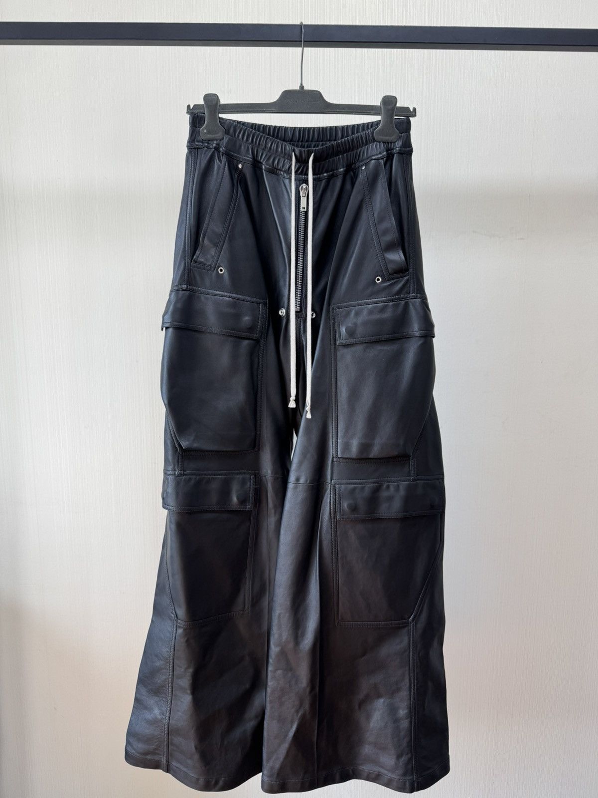 Rick Owens Rick owens Leather Cargo bela Size US 30 / EU 46 - 1 Thumbnail
