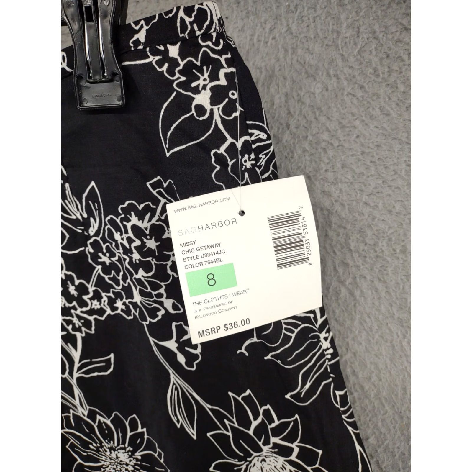 Vintage VINTAGE Sag Harbor Maxi Skirt Women's 8 Floral Black Long Bohemian 90s Ladies Mens? Size 30" / US 8 / IT 44 - 3 Thumbnail