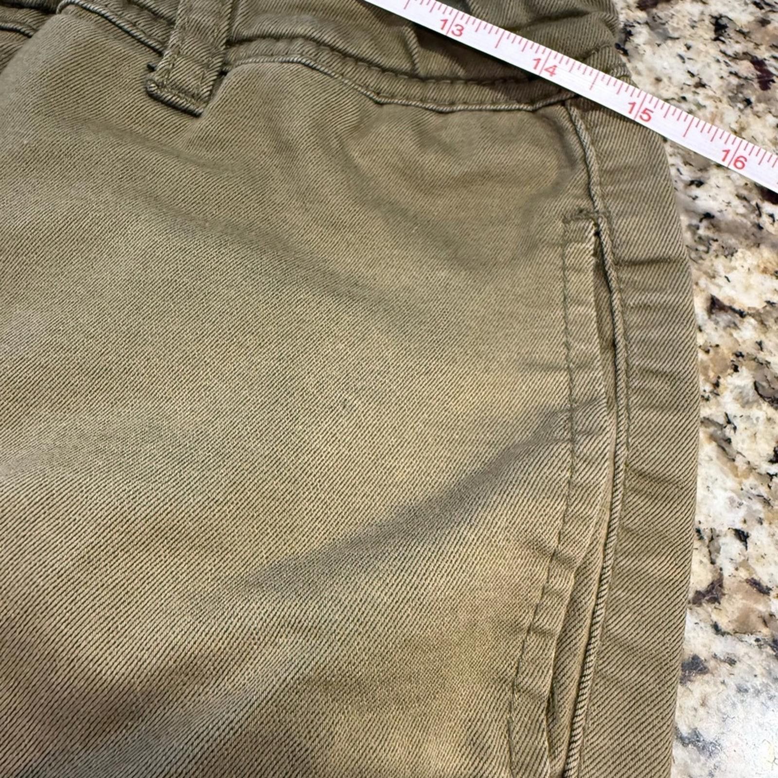 Other Oak & Poppy khaki pants elastic waist & cuffs SZ 8 FLAW Size 30" / US 8 / IT 44 - 6 Thumbnail