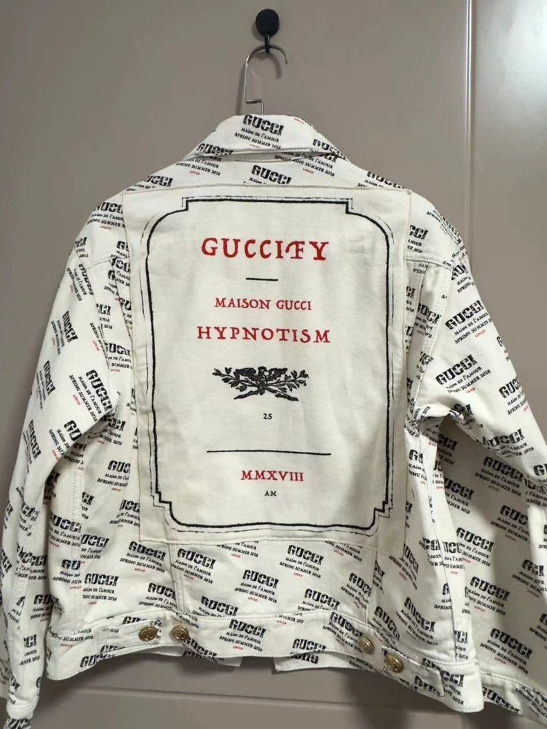 Gucci Gucci Full logo bullet screen denim jacket 2501-Nextarrow Size US S / EU 44-46 / 1 - 2 Thumbnail