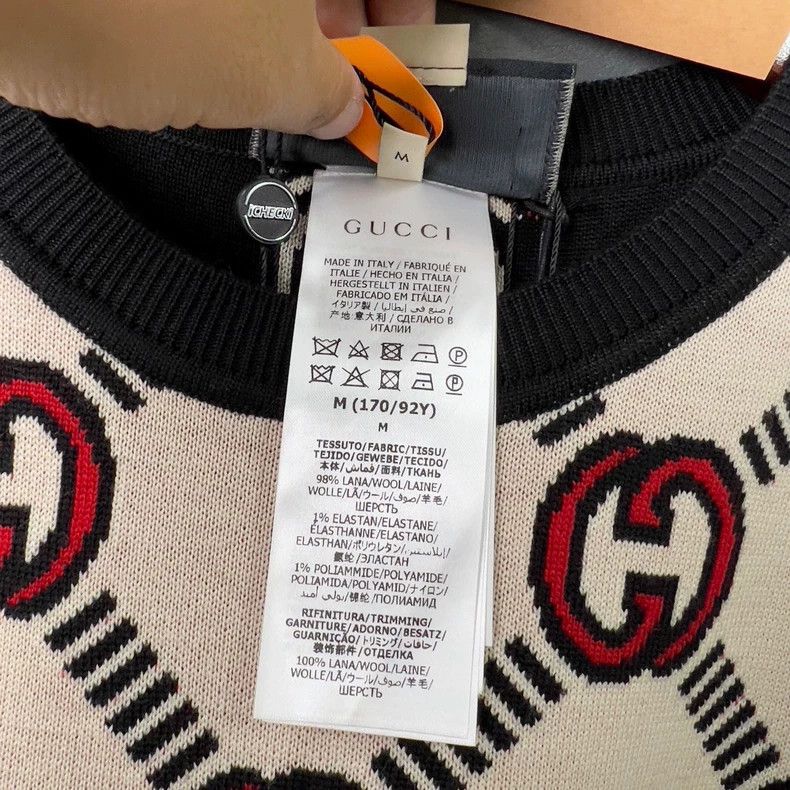 Gucci Gucci Double-sided diamond-shaped double-G knitted sweater Size M / US 6-8 / IT 42-44 - 7 Thumbnail