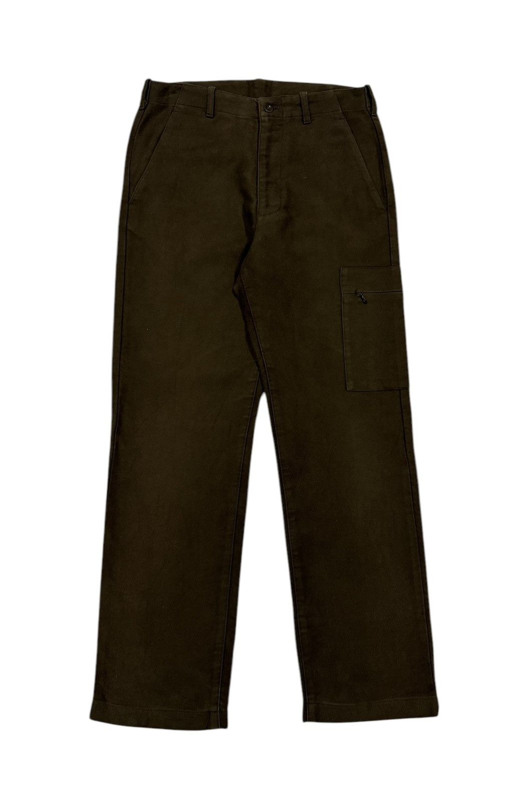 Vintage × Yohji Yamamoto Vtg🔥A.A.R Yohji Yamamoto Single Cargo Pocket Moleskin Pant Size US 30 / EU 46 - 2 Thumbnail