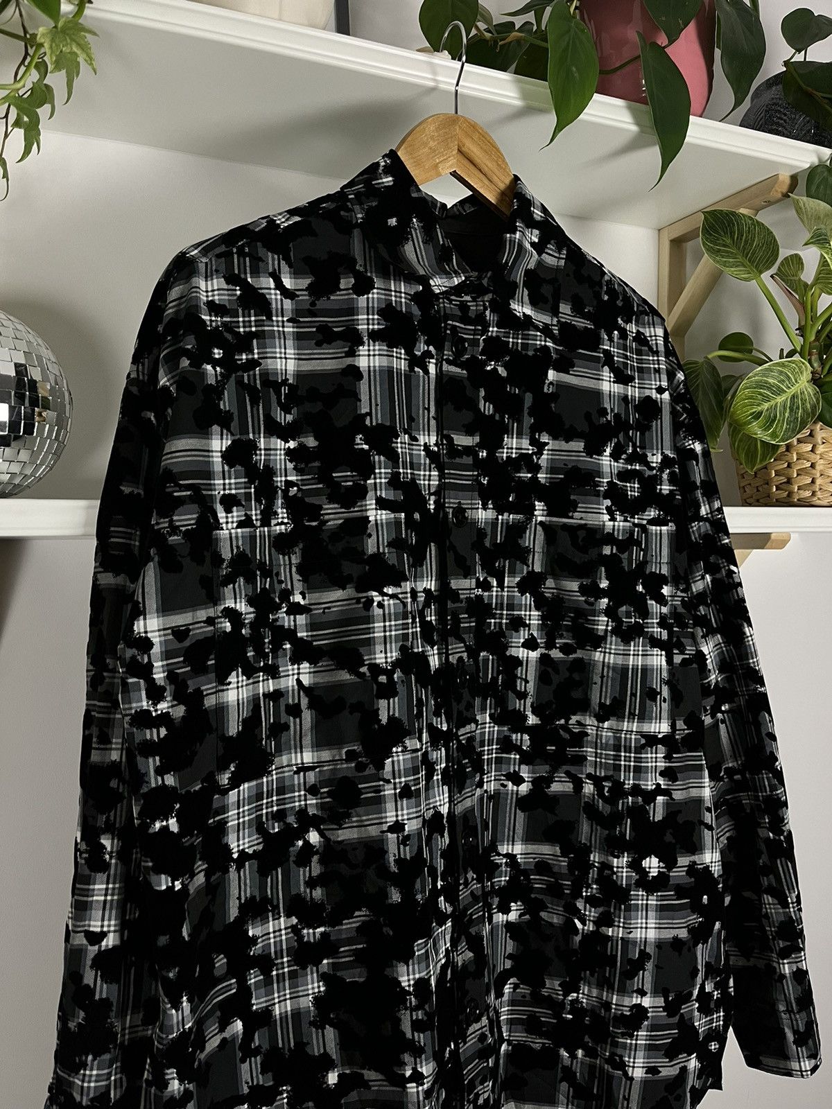 Black/White Oversized Button Shirt