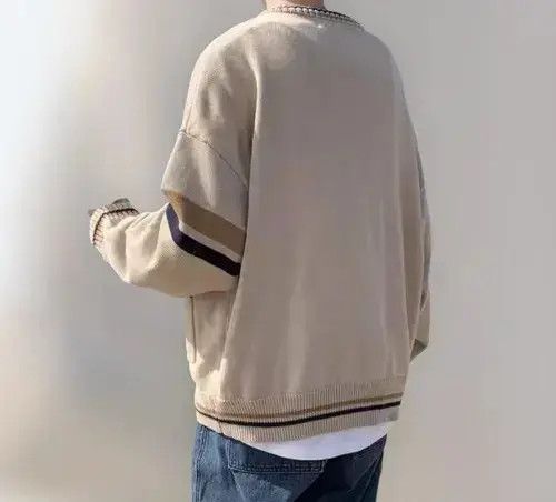 Japanese Brand New Modish Elegant Striped Sleeve Cardigan Jumper Jacket Size US L / EU 52-54 / 3 - 2 Thumbnail