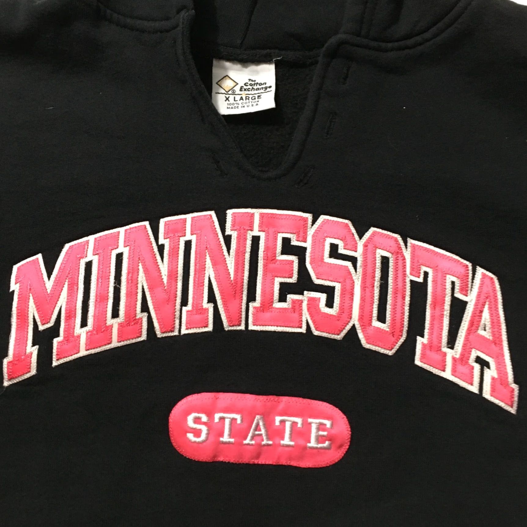 Vintage VINTAGE Minnesota Pink Hooded Womens V-Neck Embroidered XL Sweatshirt Size XL / US 12-14 / IT 48-50 - 2 Thumbnail