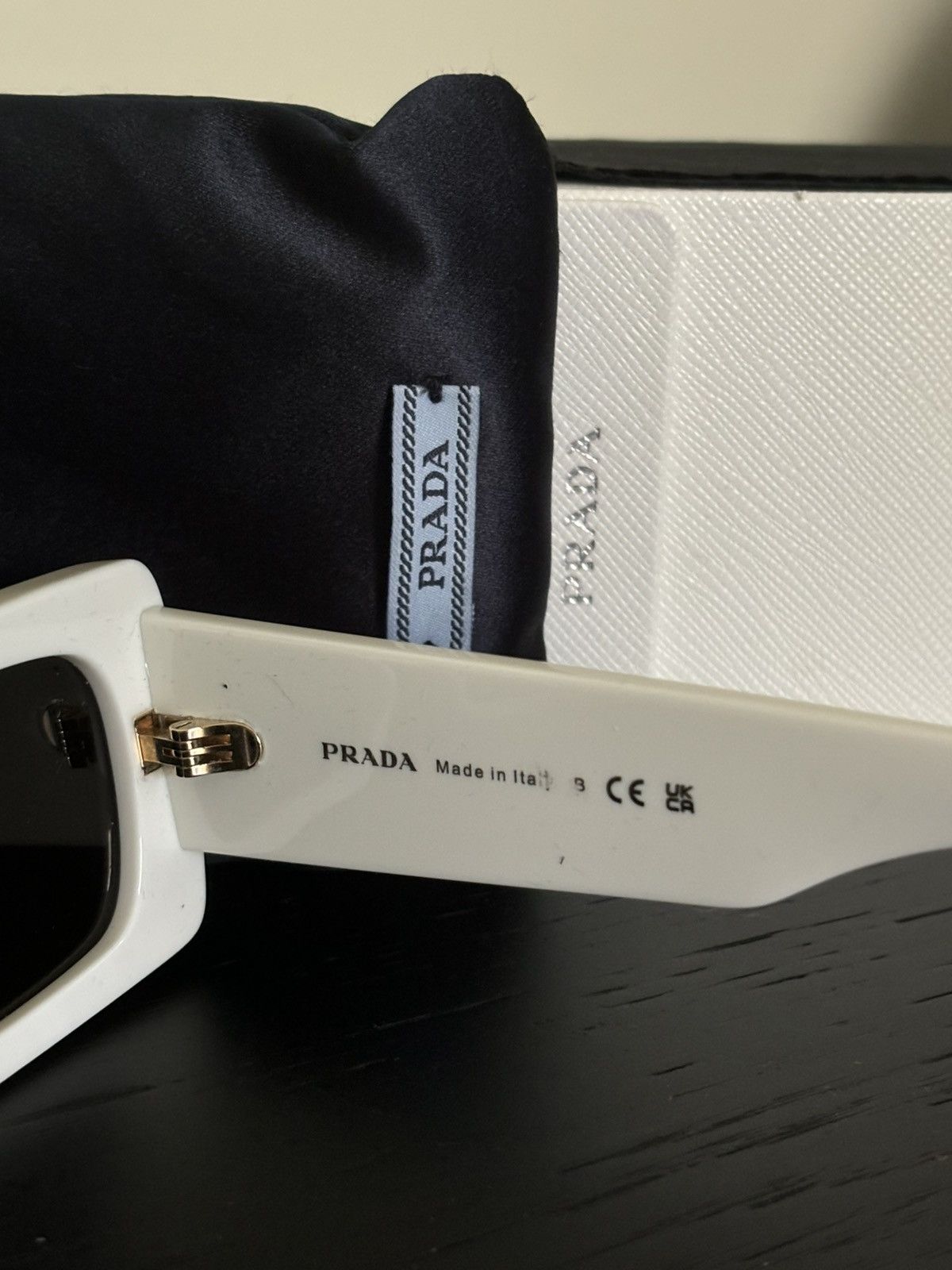 Prada PRADA WHITE DISCO SUNGLASSES Size ONE SIZE - 9 Thumbnail