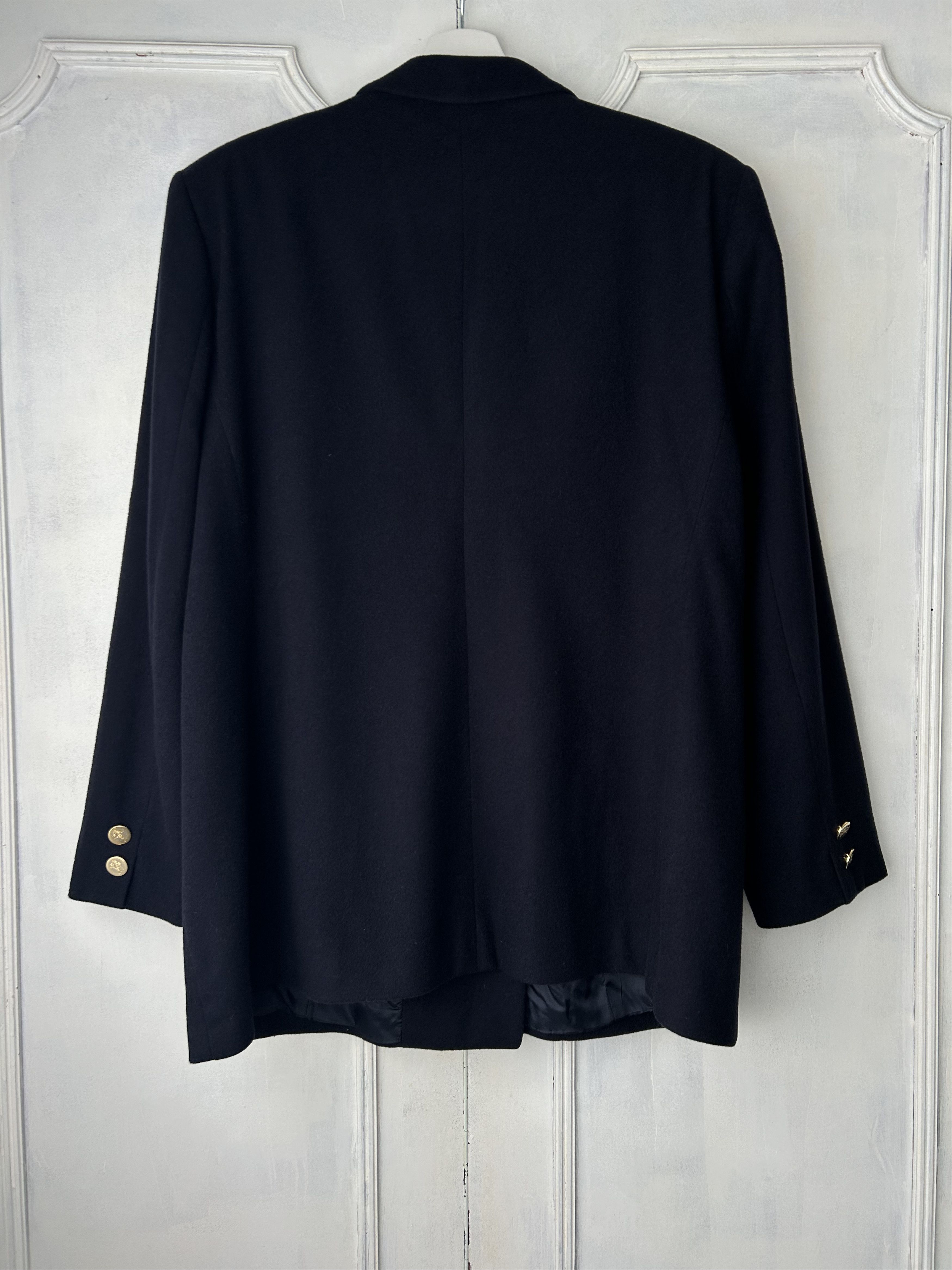 Burberry Burberrys Double-Breasted Wool Blazer with Gold Buttons Size L / US 10 / IT 46 - 2 Thumbnail