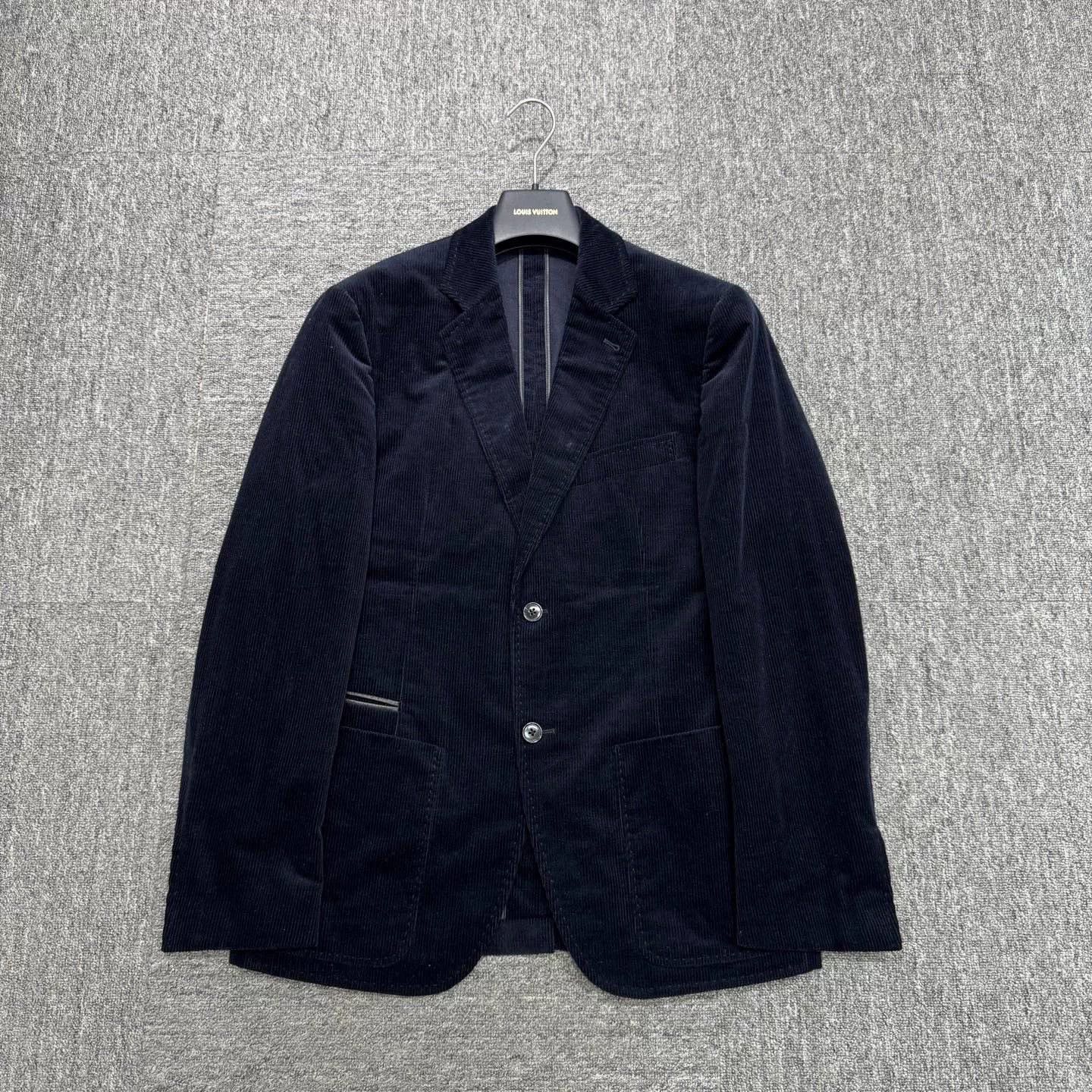 hermes corduroy suit jacket size 48