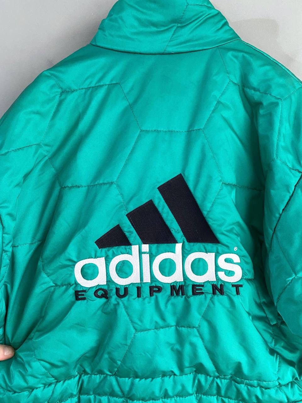 Adidas Vintage Adidas Equipment 90s Men's Green Quilted Jacket, M Size US M / EU 48-50 / 2 - 23 Thumbnail