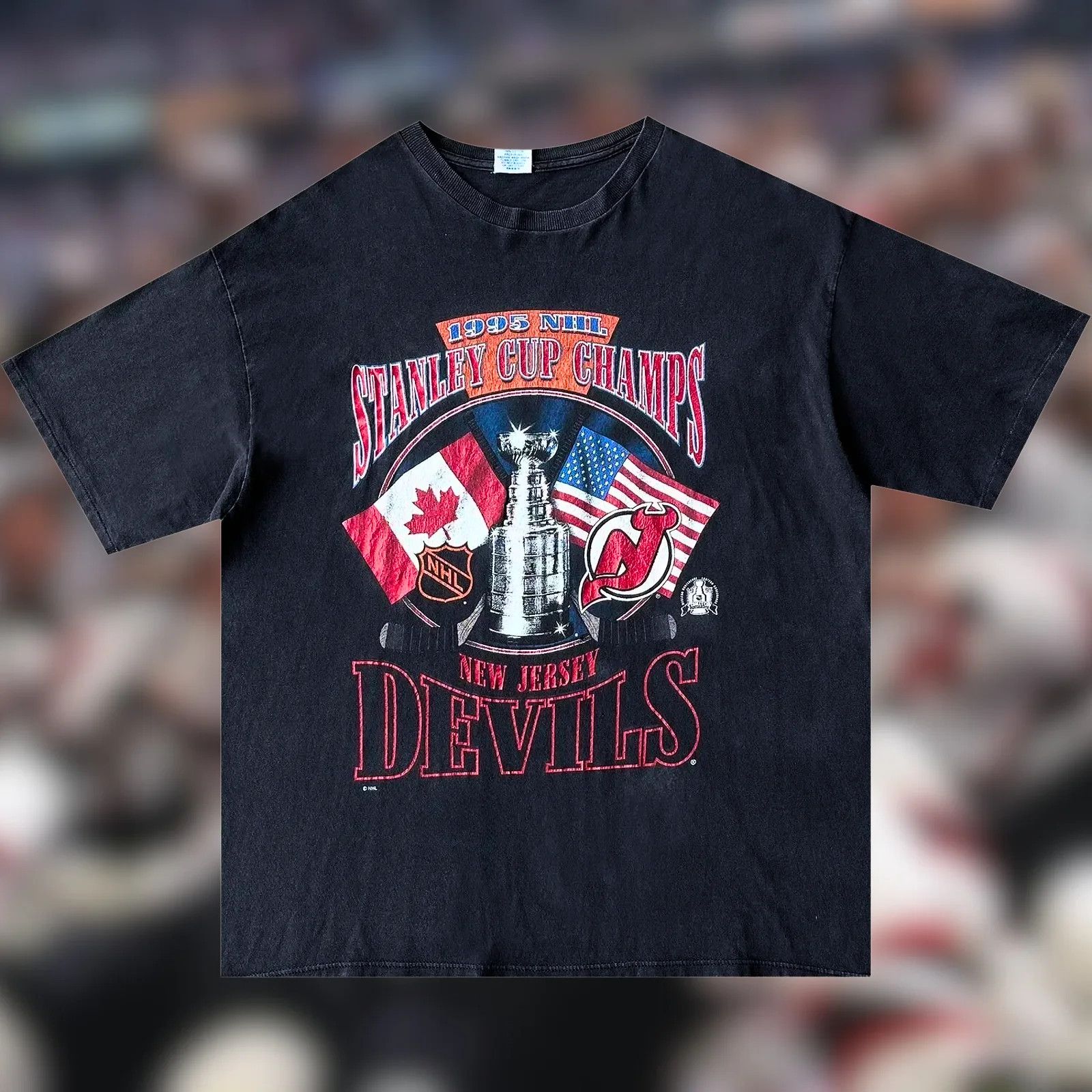 Starter New Jersey Devils 1995 NHL Stanley Cup Champs Starter T Sz L Size US L / EU 52-54 / 3 - 11 Thumbnail