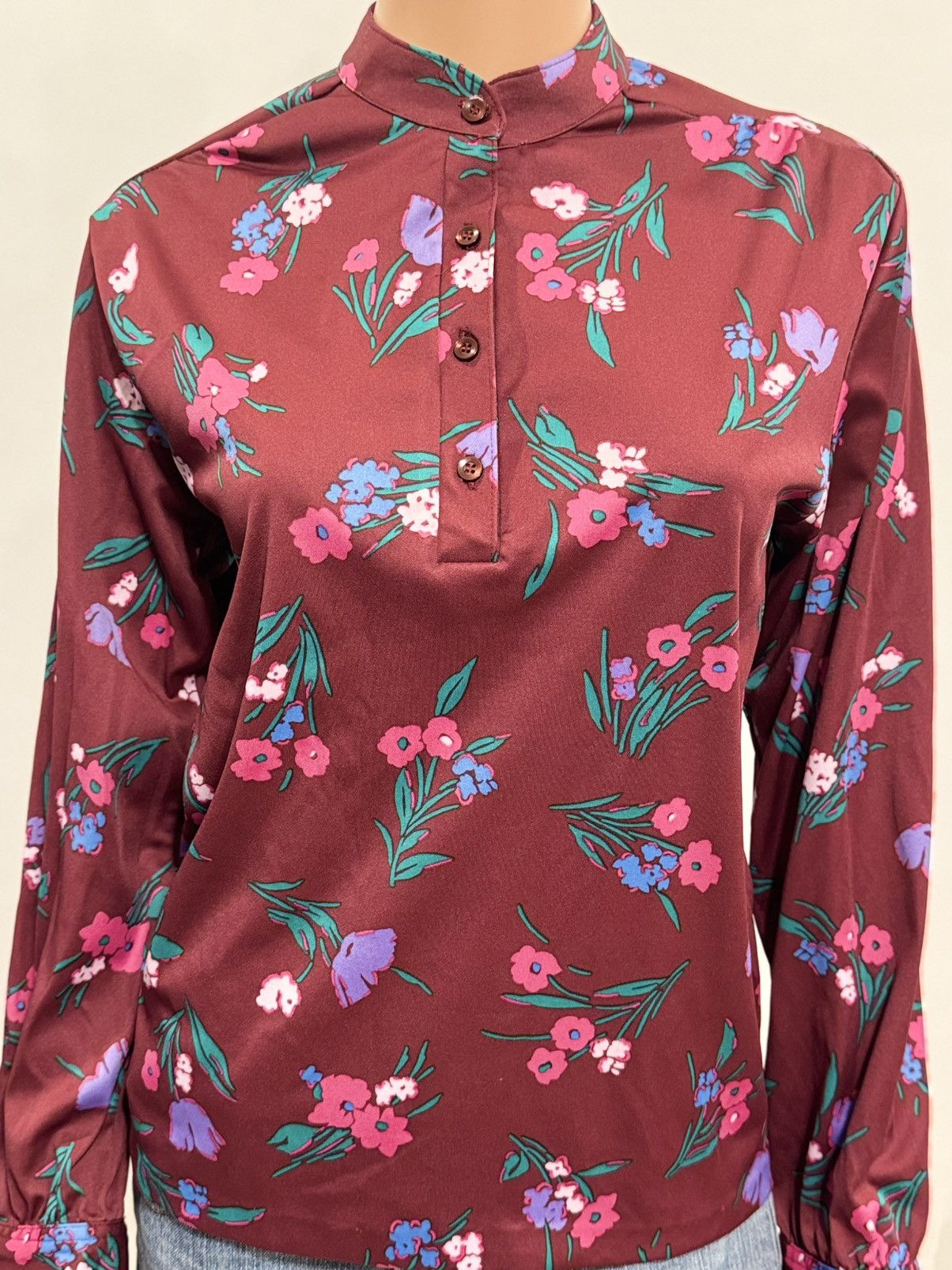 Vintage 1970’s Floral Print Shirt Size S / US 4 / IT 40 - 1 Thumbnail