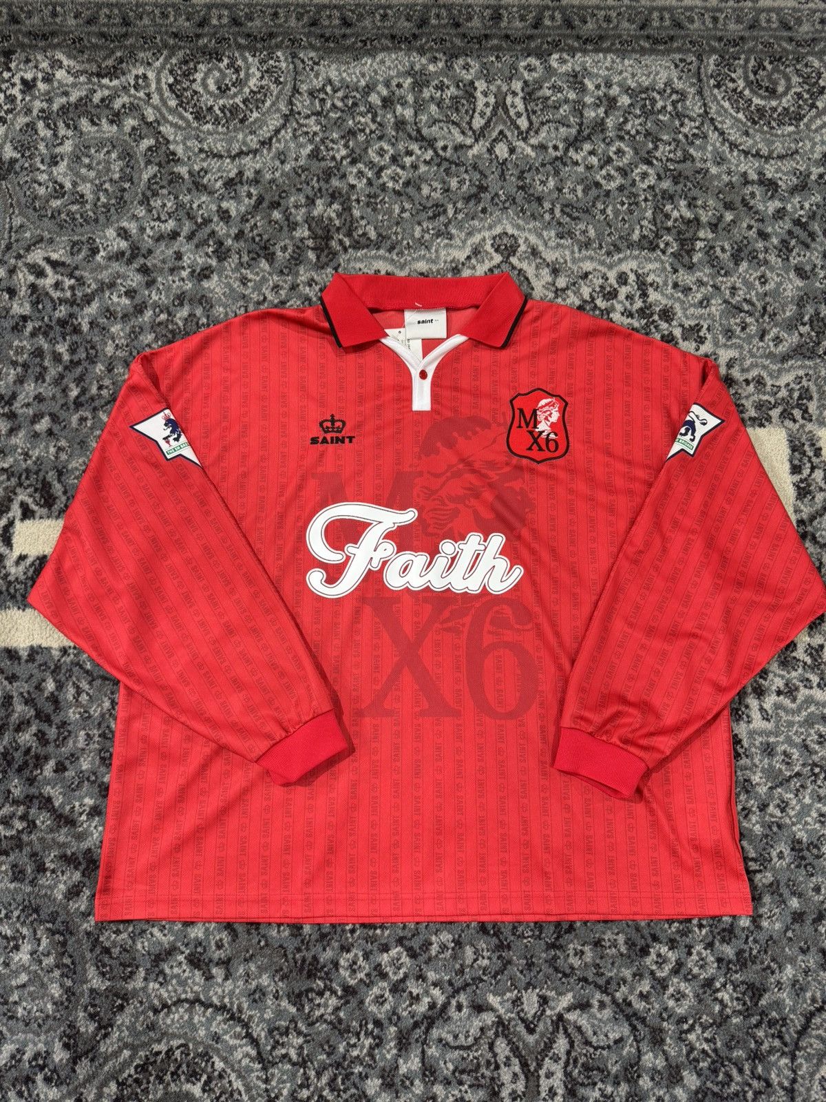 Saint Michael Faith Soccer Jersey Red