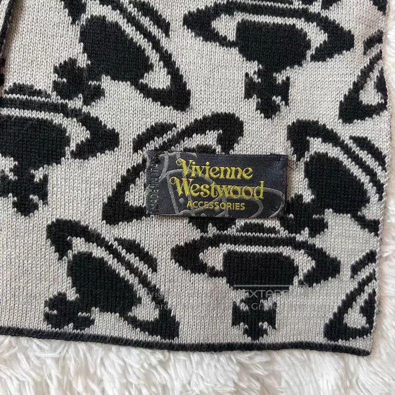 Vivienne Westwood Vivienne Westwood Printed Saturn Black and White Scarf Size ONE SIZE - 6 Thumbnail