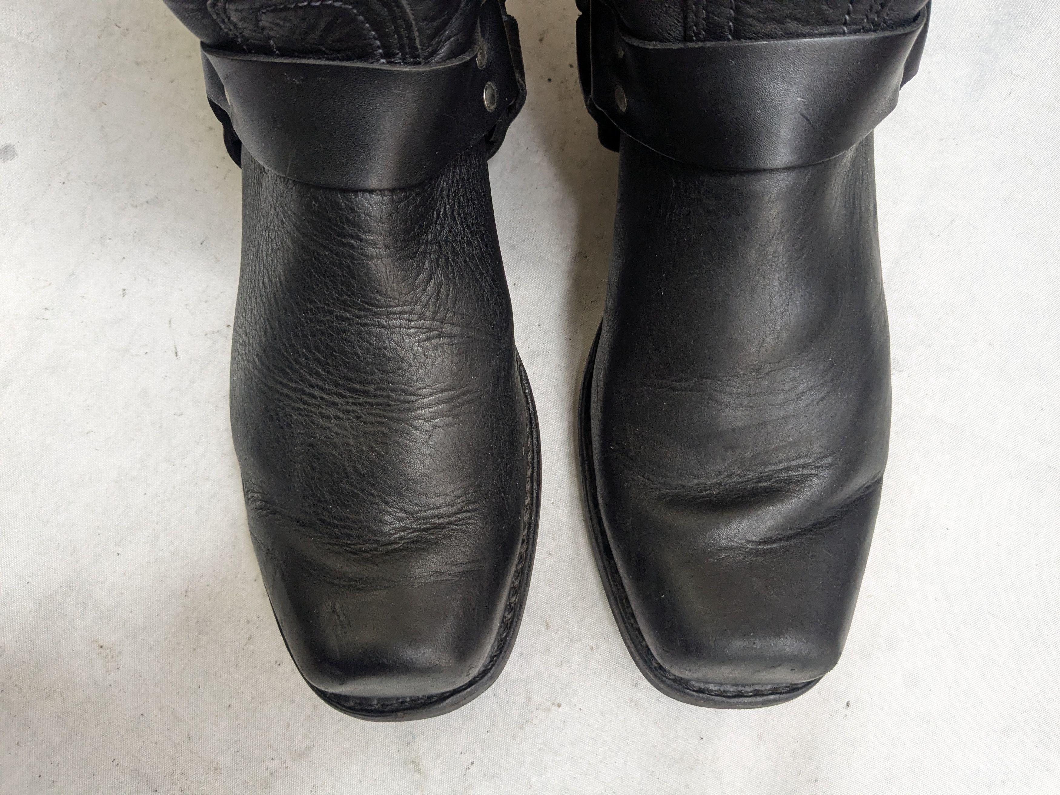 Frye Frye Harness Boots Black Leather 13 M Strap USA Size US 13 / EU 46 - 3 Thumbnail