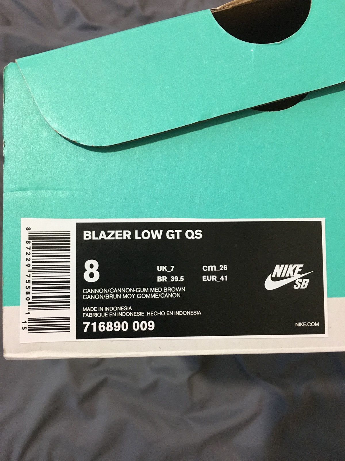 Nike × Supreme Nike Supreme x SB Blazer GT QS Low Cannon Size US 8 / EU 41 - 6 Thumbnail