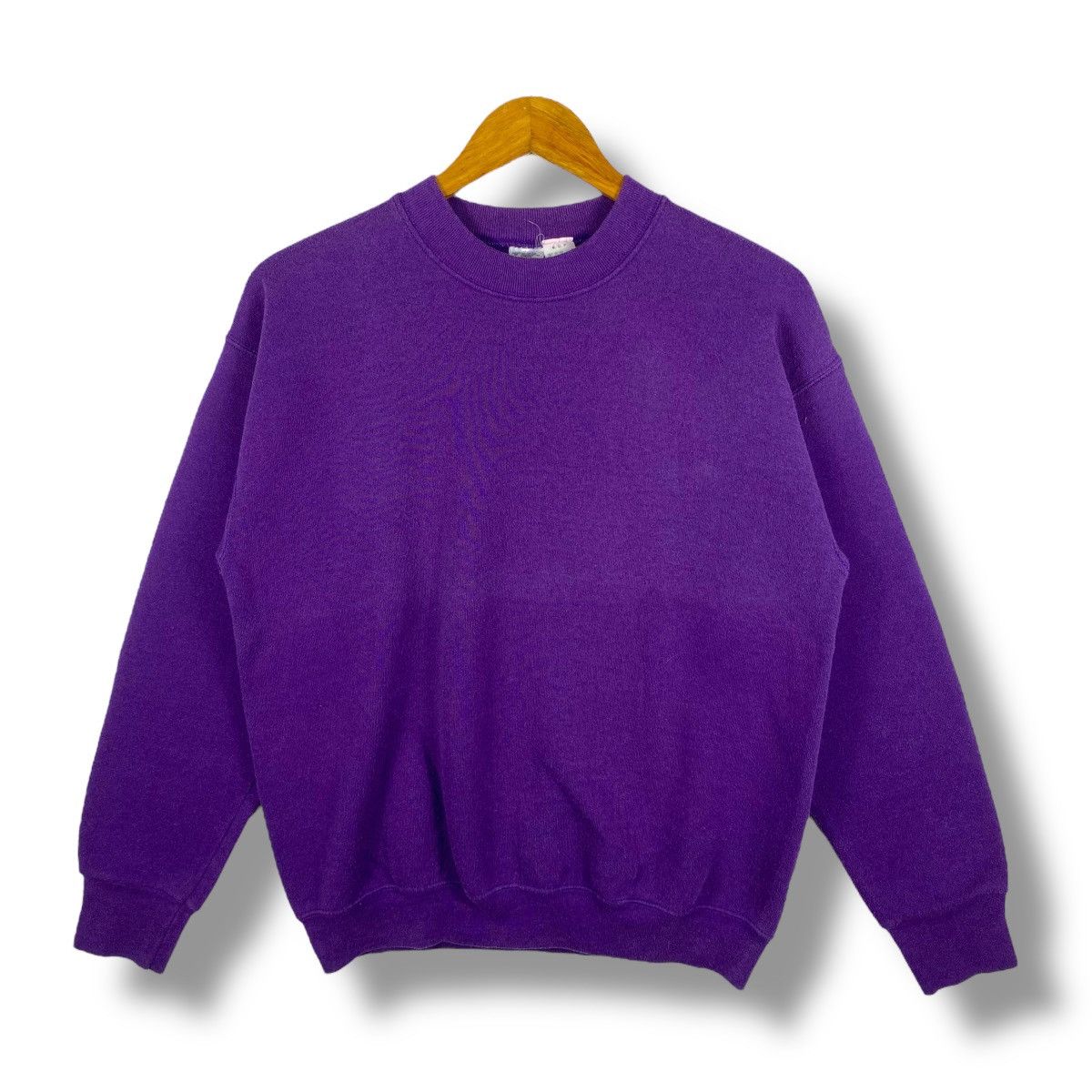 Fruit Of The Loom × Vintage Vintage 90's BLANK PURPLE Fruit Of The Loom Crewneck Size US M / EU 48-50 / 2 - 1 Thumbnail