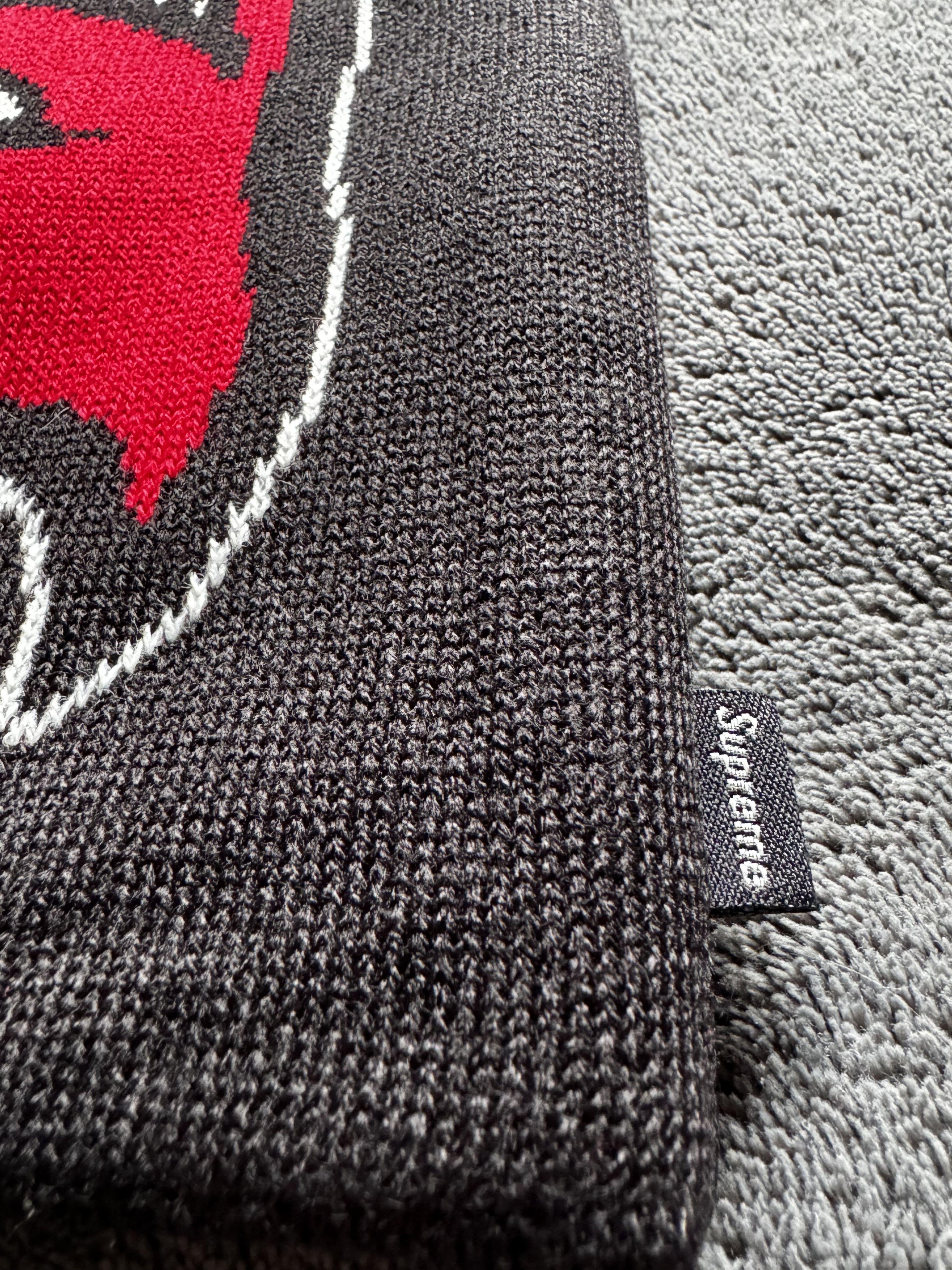 Spitfire × Supreme Supreme Spitfire beanie black/red | Grailed