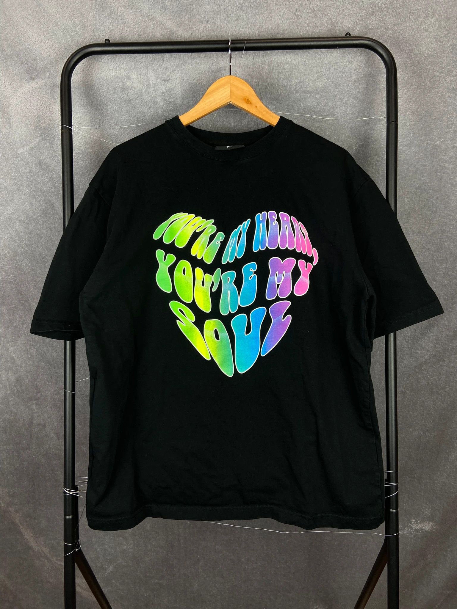 Vintage Katja Krasavice black t-shirt “You're my soul” print M Size US M / EU 48-50 / 2 - 1 Thumbnail