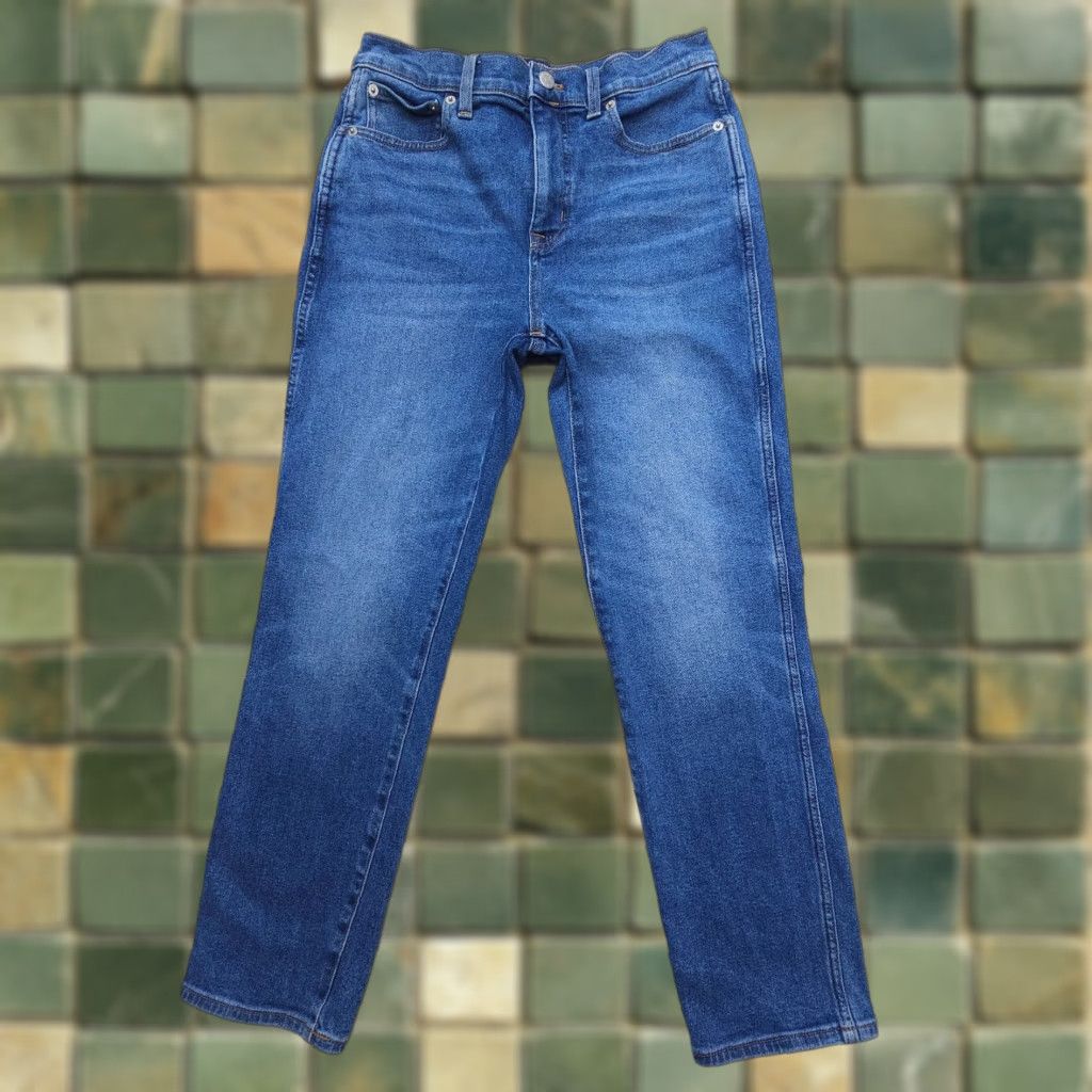 J.Crew J. Crew Jeans Straight Blue 27 Regular Denim 26.5" Inseam High Rise Vintage Style 90s Womens Jeans Size 27" / US 4 / IT 40 - 1 Thumbnail