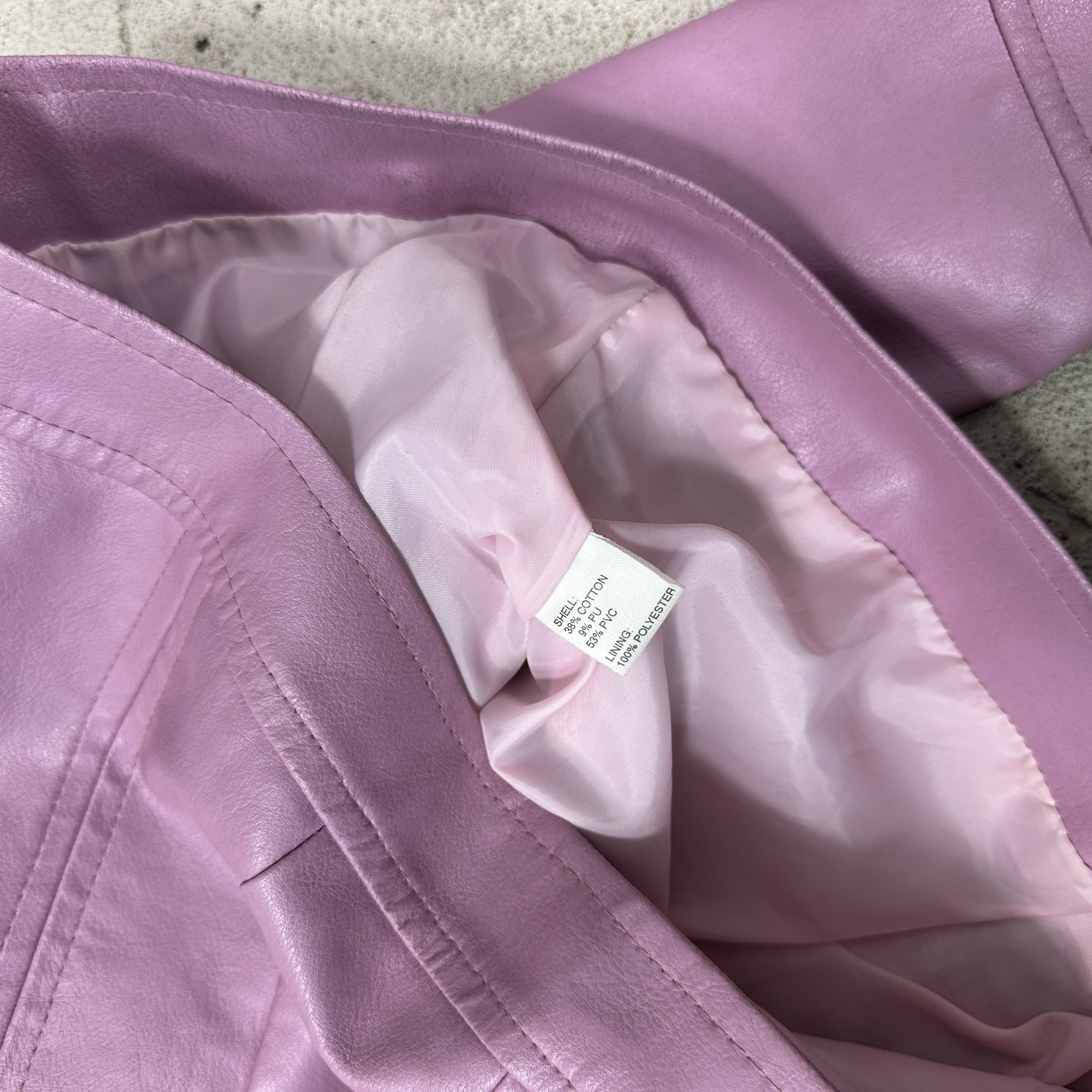 Vintage Vintage Biker Moto Racing Pink Faux Leather Jacket 90s Size US M / EU 48-50 / 2 - 4 Thumbnail
