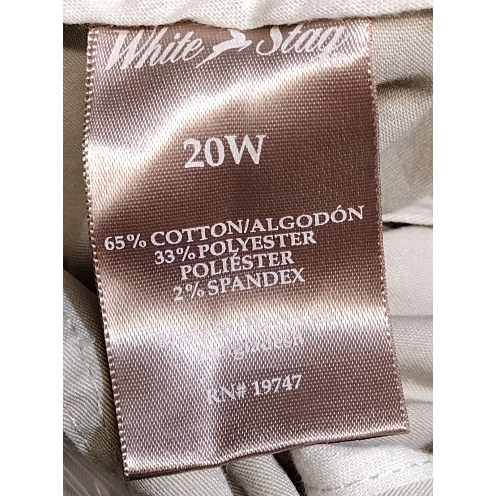Vintage White Stag Khaki Shorts Chino Style Beige 20W Shirt Womens Size 42" / US 20 - 5 Thumbnail