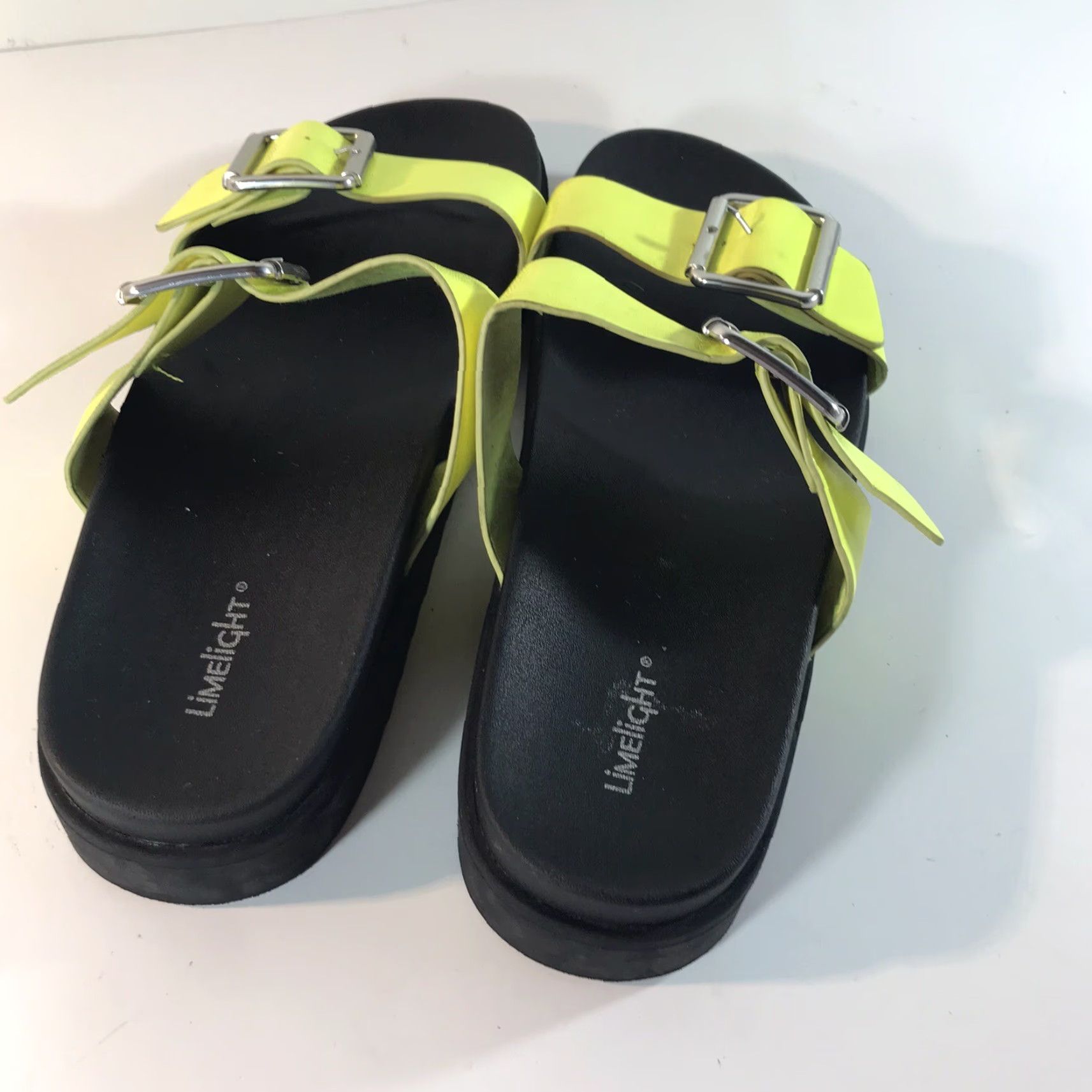 Vintage VINTAGE Limelight Odessa Slide Womens Size 9.5 Neon Yellow Adjustable Flat Casual Sandal Size US 9.5 / IT 39.5 - 3 Thumbnail