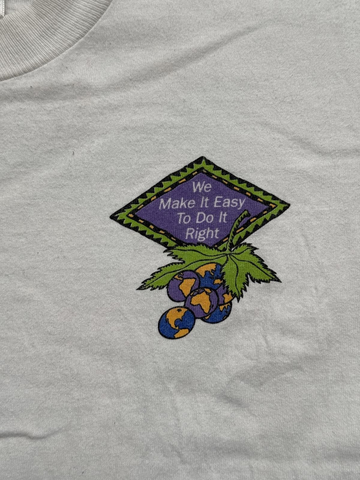 Fruit Of The Loom Vintage Earth Day T-shirt 1996 BFI We Make It Easy Grapes XL Size US XL / EU 56 / 4 - 4 Thumbnail