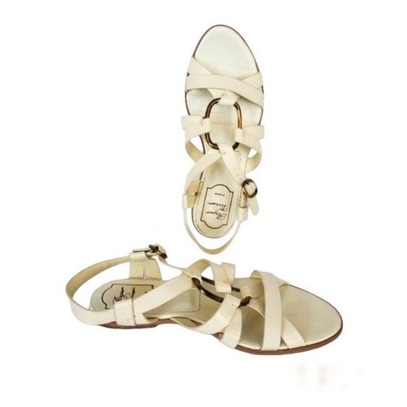 Roger Vivier Roger Vivier Italian Leather Strappy Sandal Size US 7.5 / IT 37.5 - 1 Thumbnail