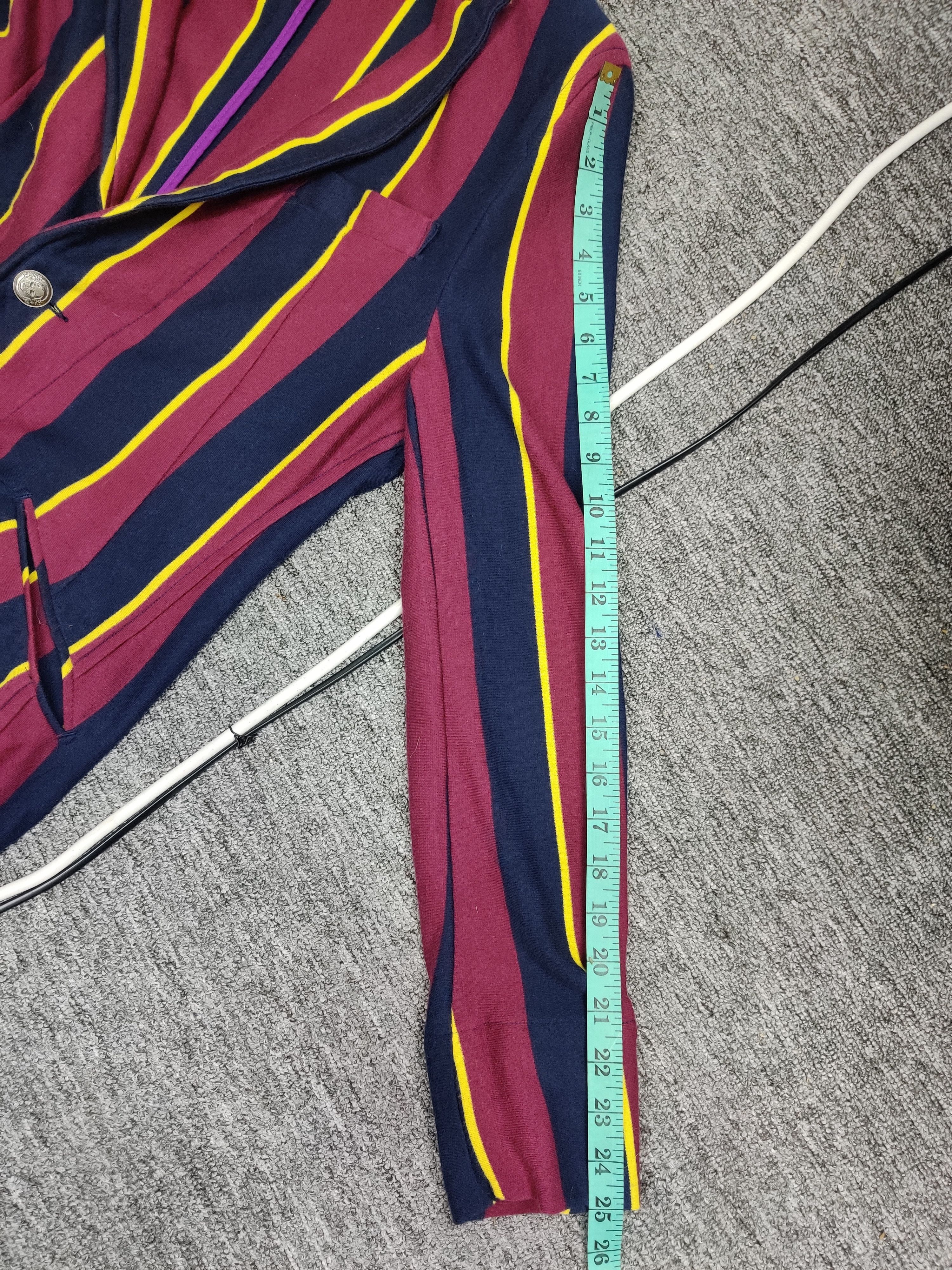 PPFM Vintage 90s PPFM Stripe Bondage Long Coat Size US M / EU 48-50 / 2 - 18 Thumbnail