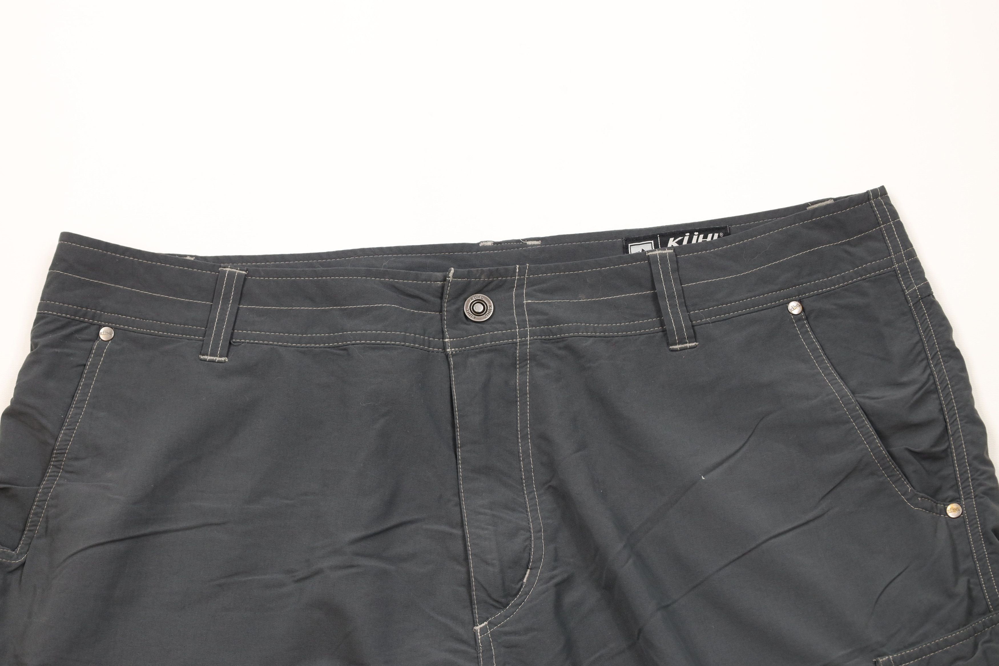 Kuhl × Vintage Kuhl Mountain Distressed Hiking Climbing Cargo Shorts Gray Size US 40 / EU 56 - 2 Thumbnail