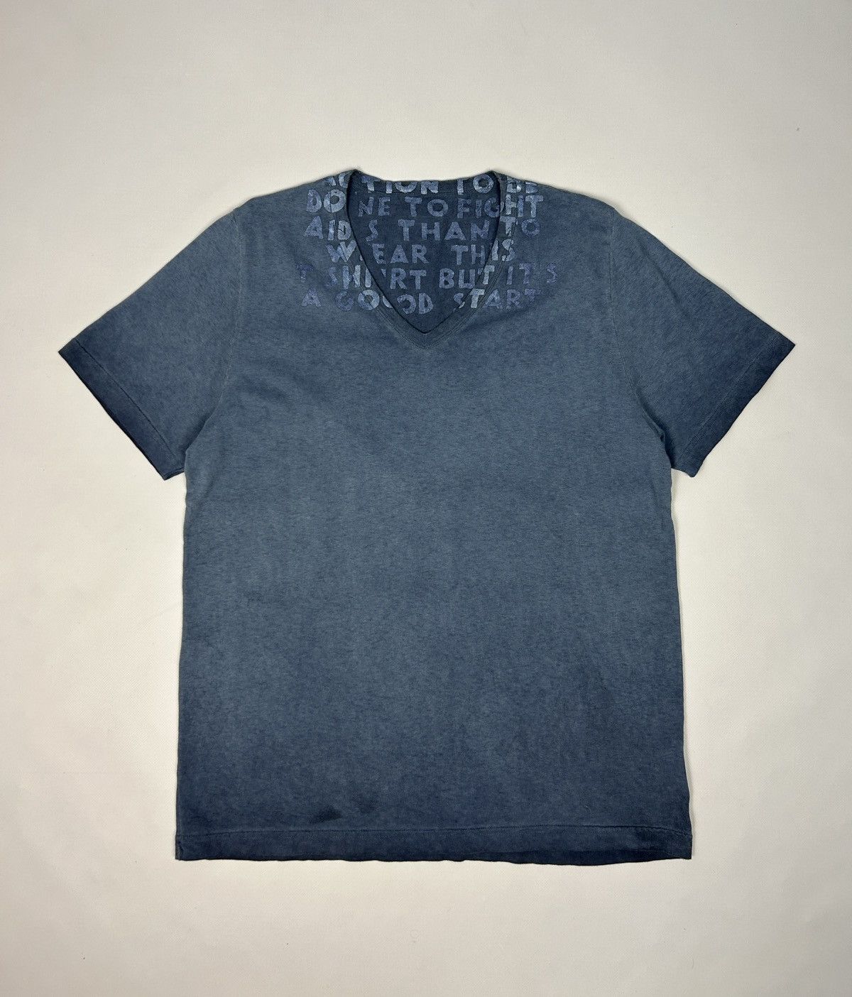 トップス Maison Martin Margiela 03SS Aids Tee Maison Martin Margiela AIDS Awareness T-Shirt Sz.L/Rick