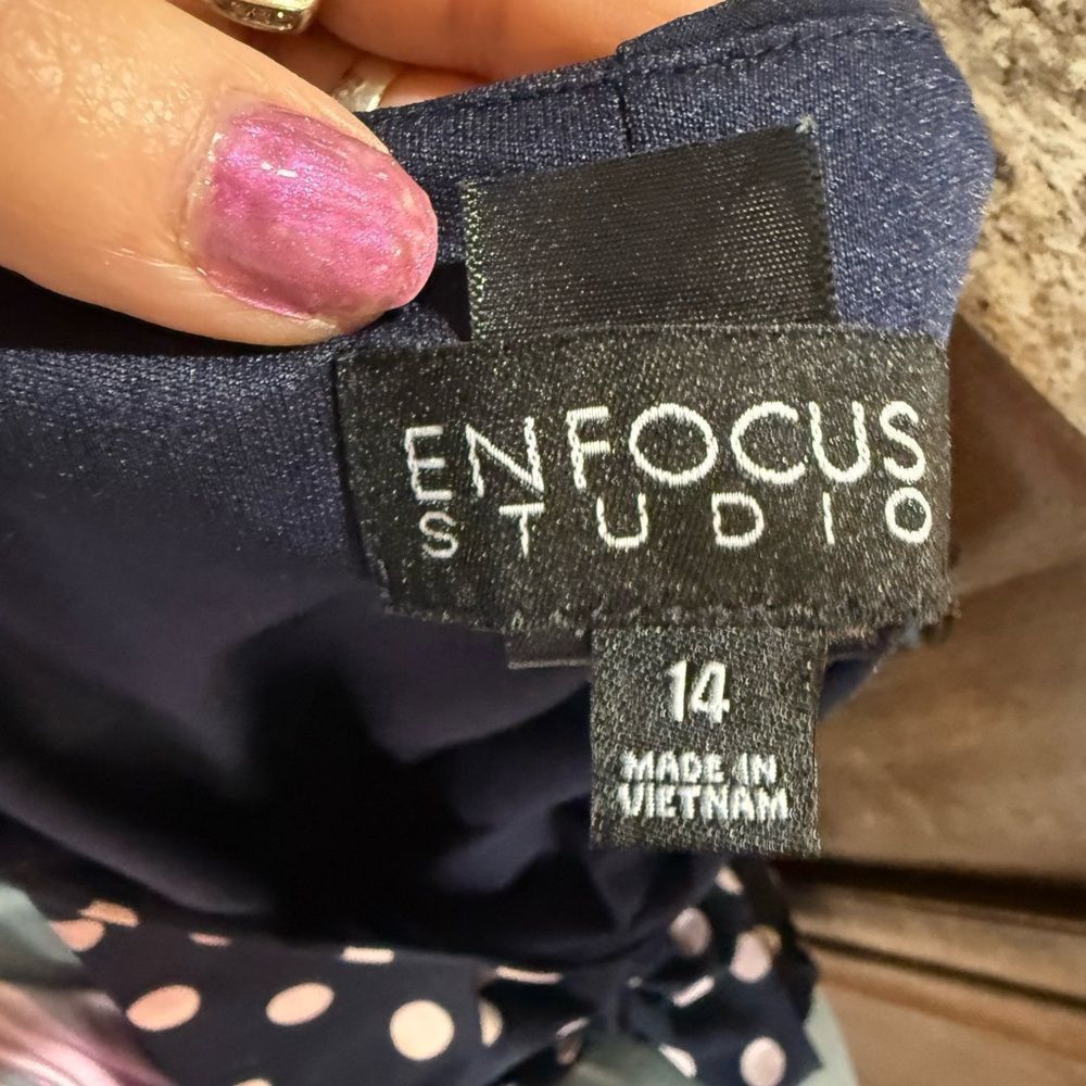 Other Enfocus Studio Blue One Shoulder Sundress Size L / US 10 / IT 46 - 6 Thumbnail