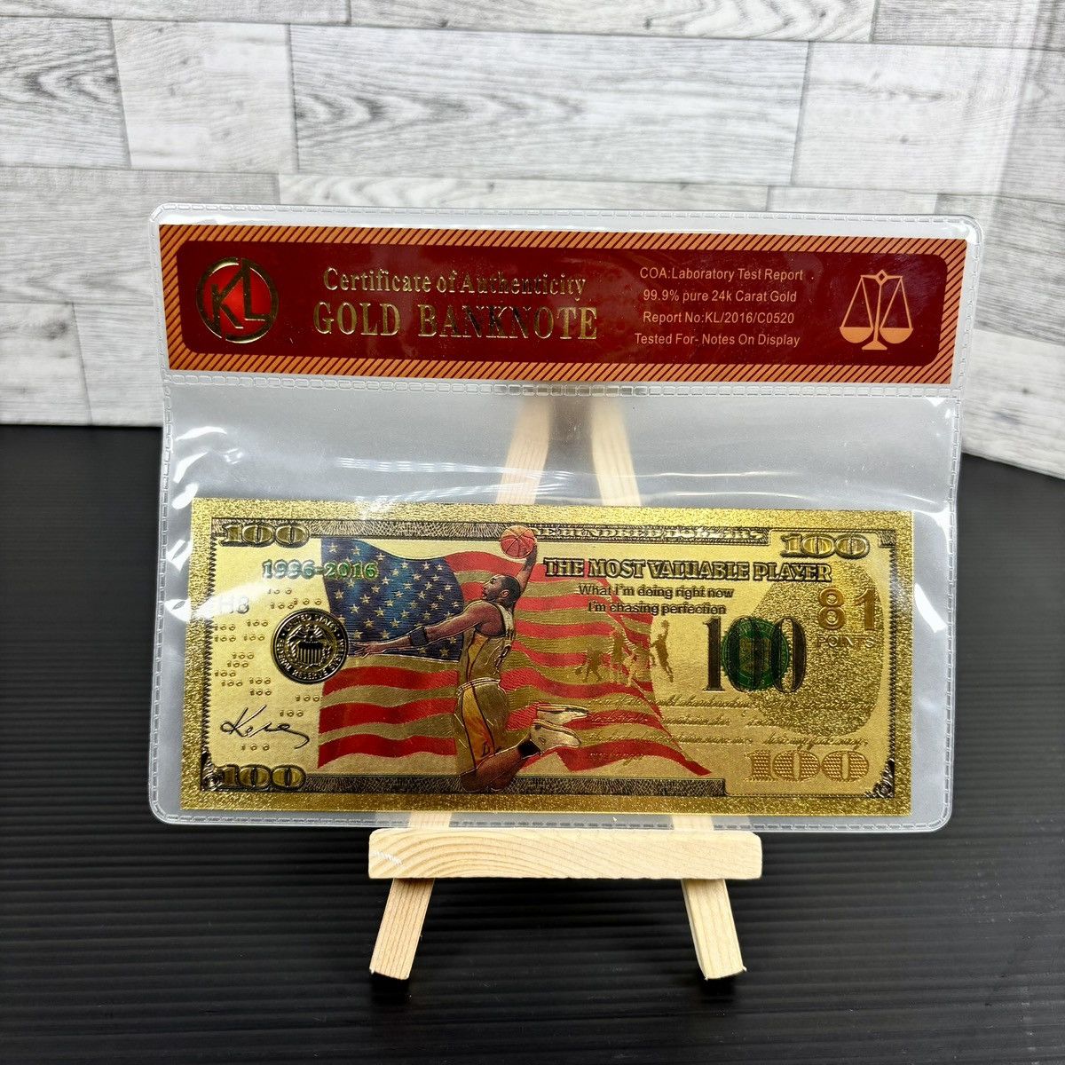 Other Novelty 24k gold foil-plated collectible Kobe Bryant, Size ONE SIZE - 1 Thumbnail
